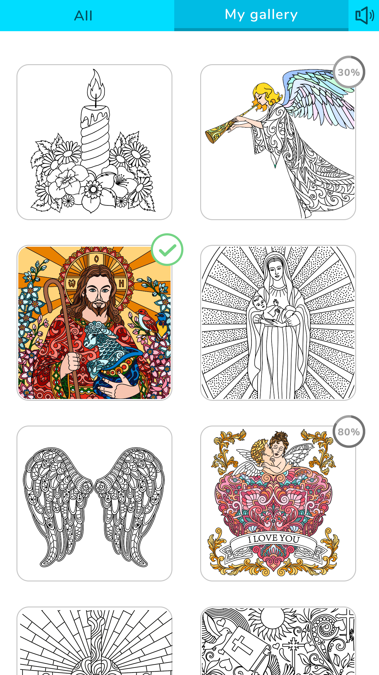 اسکرین شات 3 برنامه Bible Coloring Book by Number