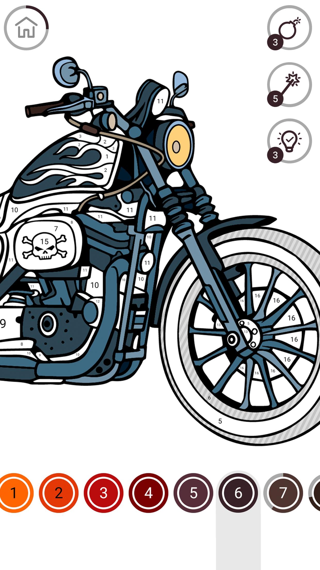 اسکرین شات 6 برنامه Cars Coloring by Number