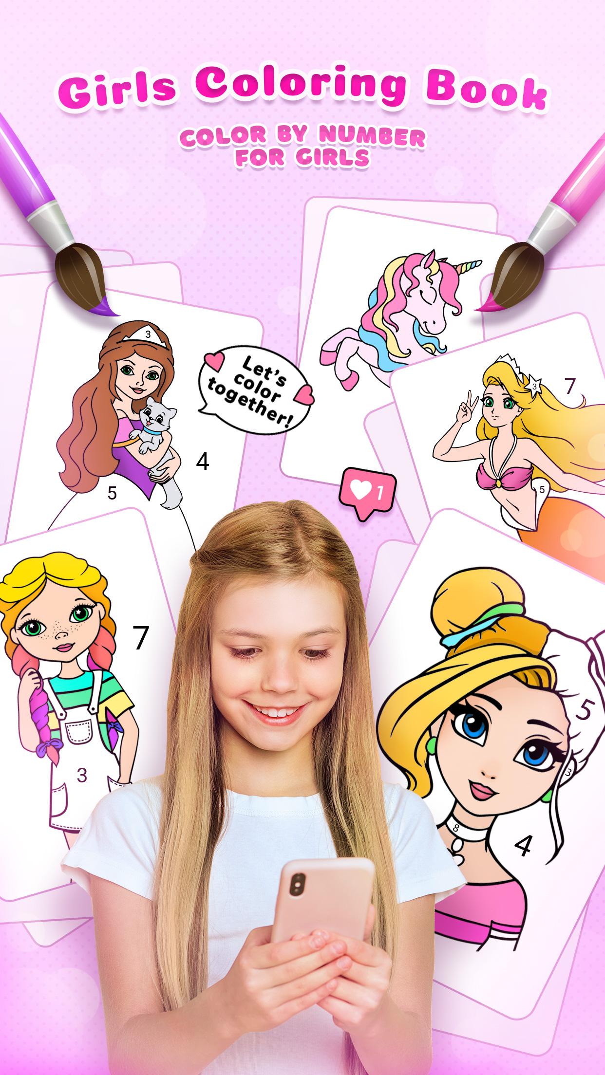 اسکرین شات 1 بازی Girls Coloring Book for Girls