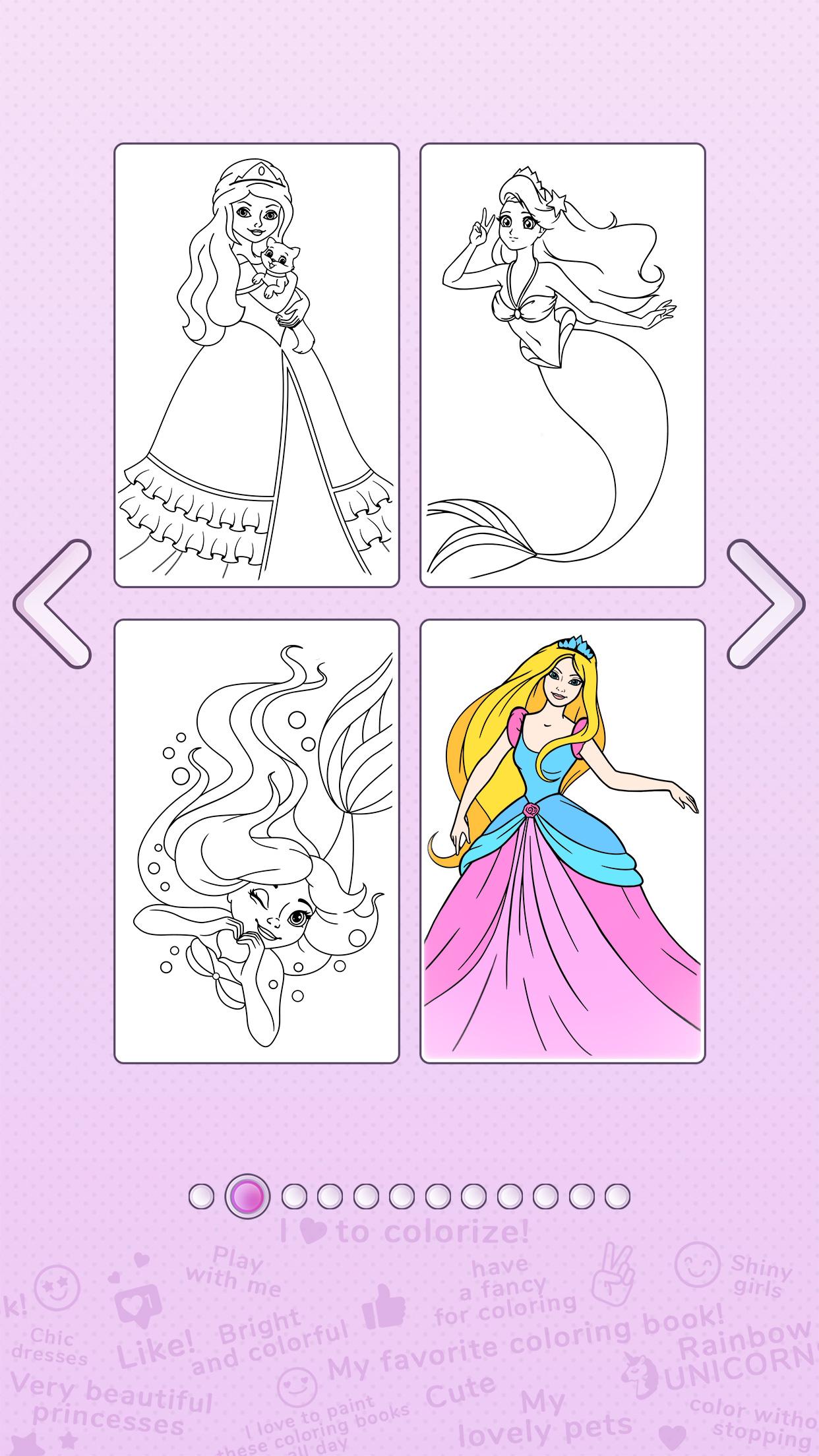 اسکرین شات 3 بازی Girls Coloring Book for Girls