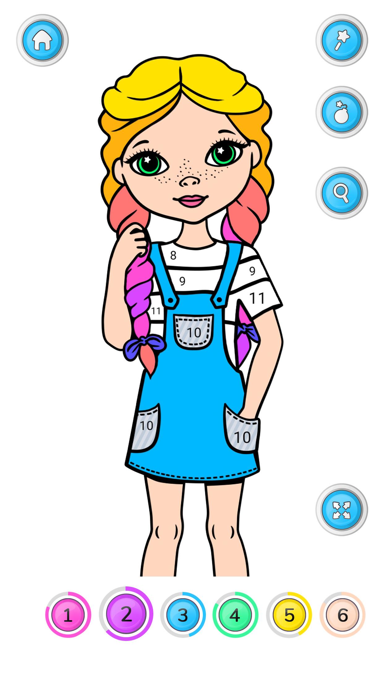 اسکرین شات 2 بازی Girls Coloring Book for Girls