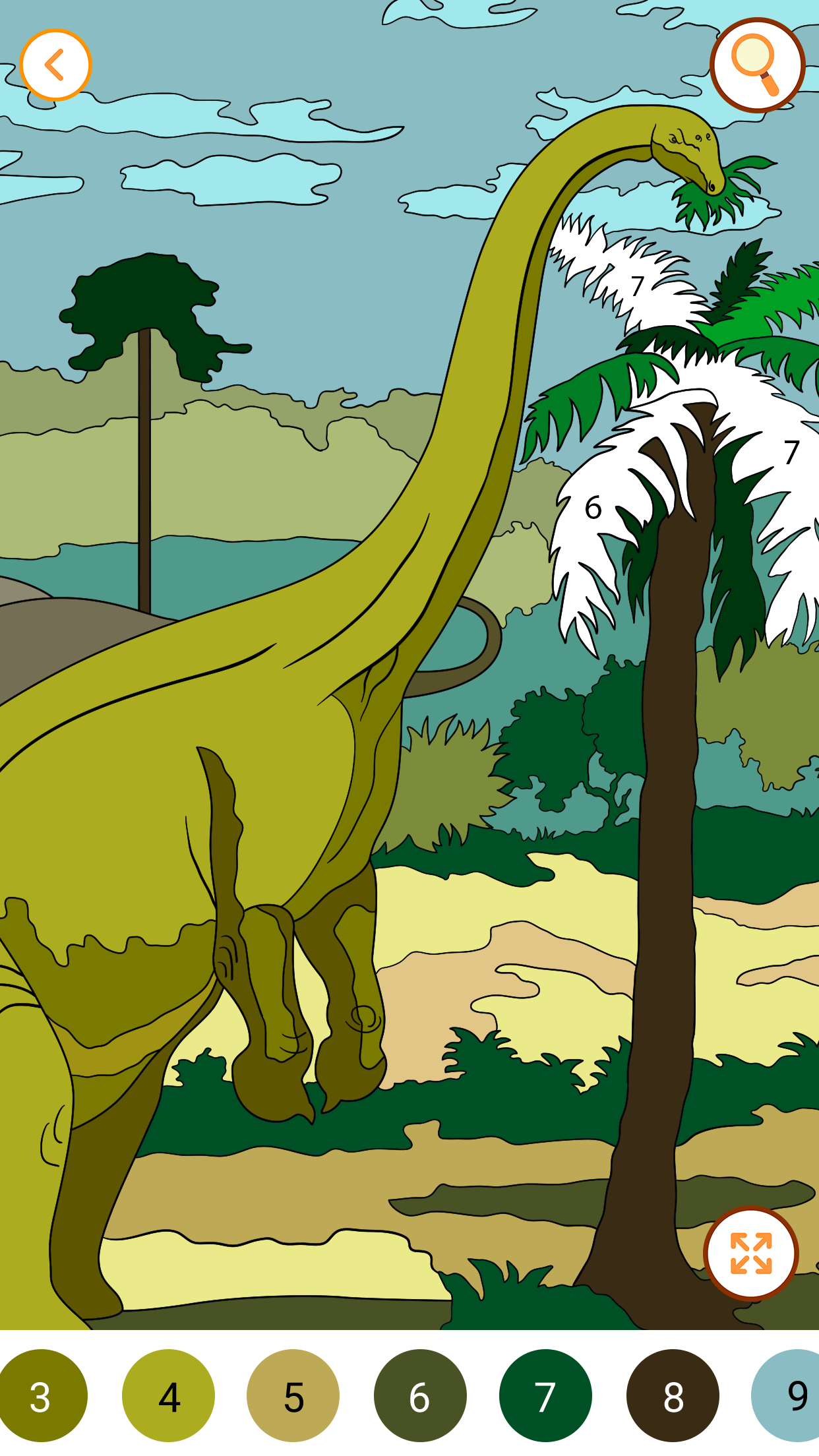 اسکرین شات 3 بازی Dino Coloring Encyclopedia