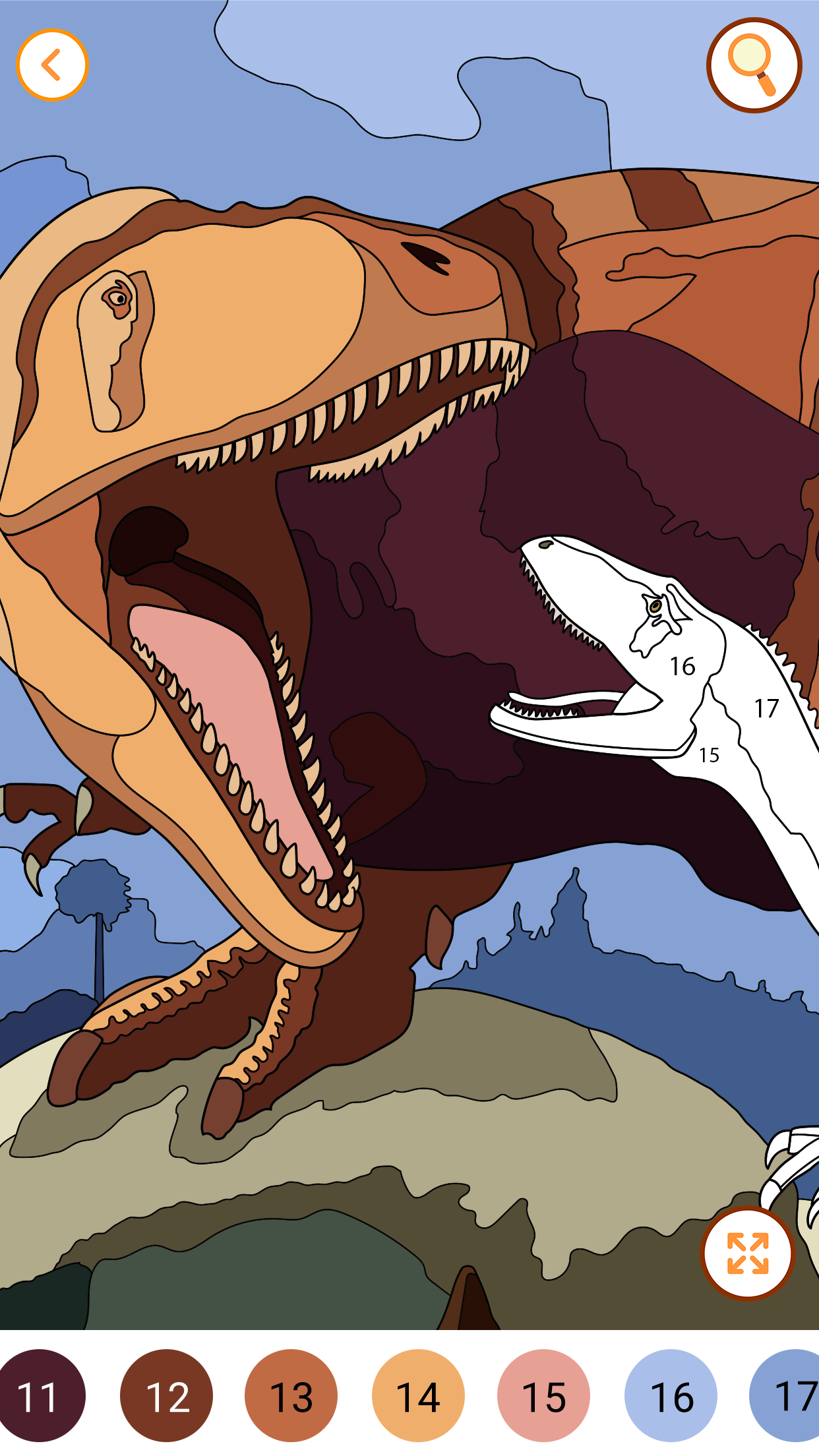 اسکرین شات 2 بازی Dino Coloring Encyclopedia