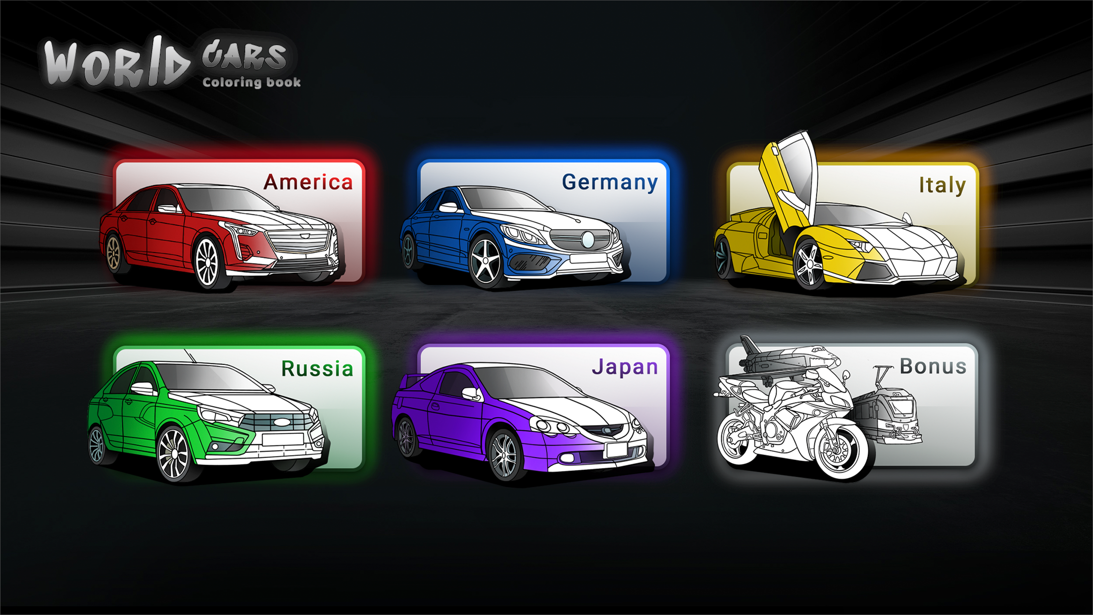 اسکرین شات 4 بازی World Cars Coloring Book