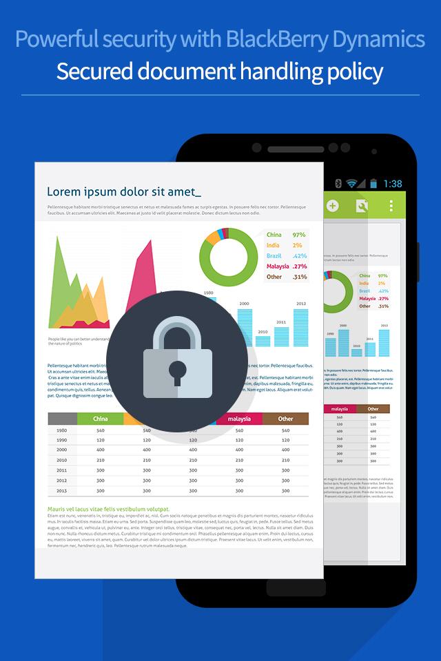 اسکرین شات 3 برنامه Polaris Office for BlackBerry