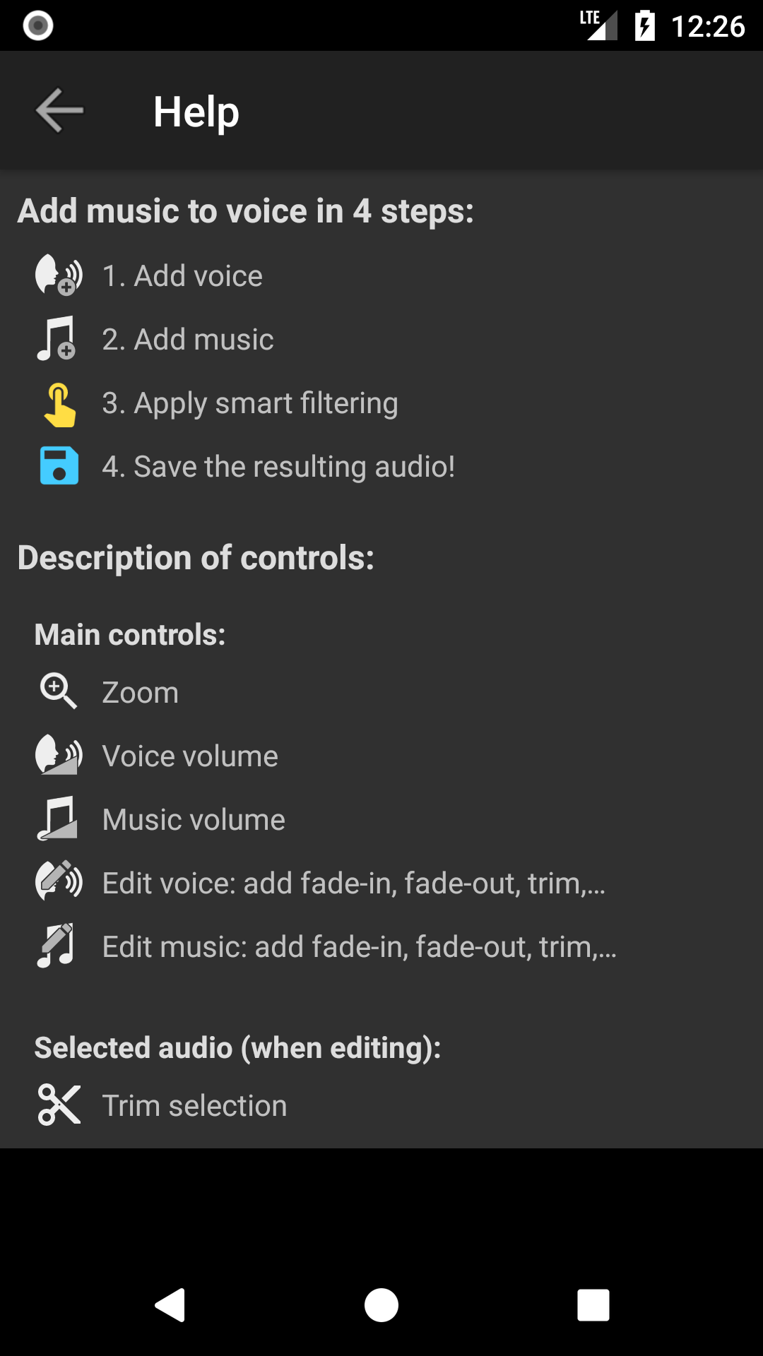 اسکرین شات 8 برنامه Add Music to Voice