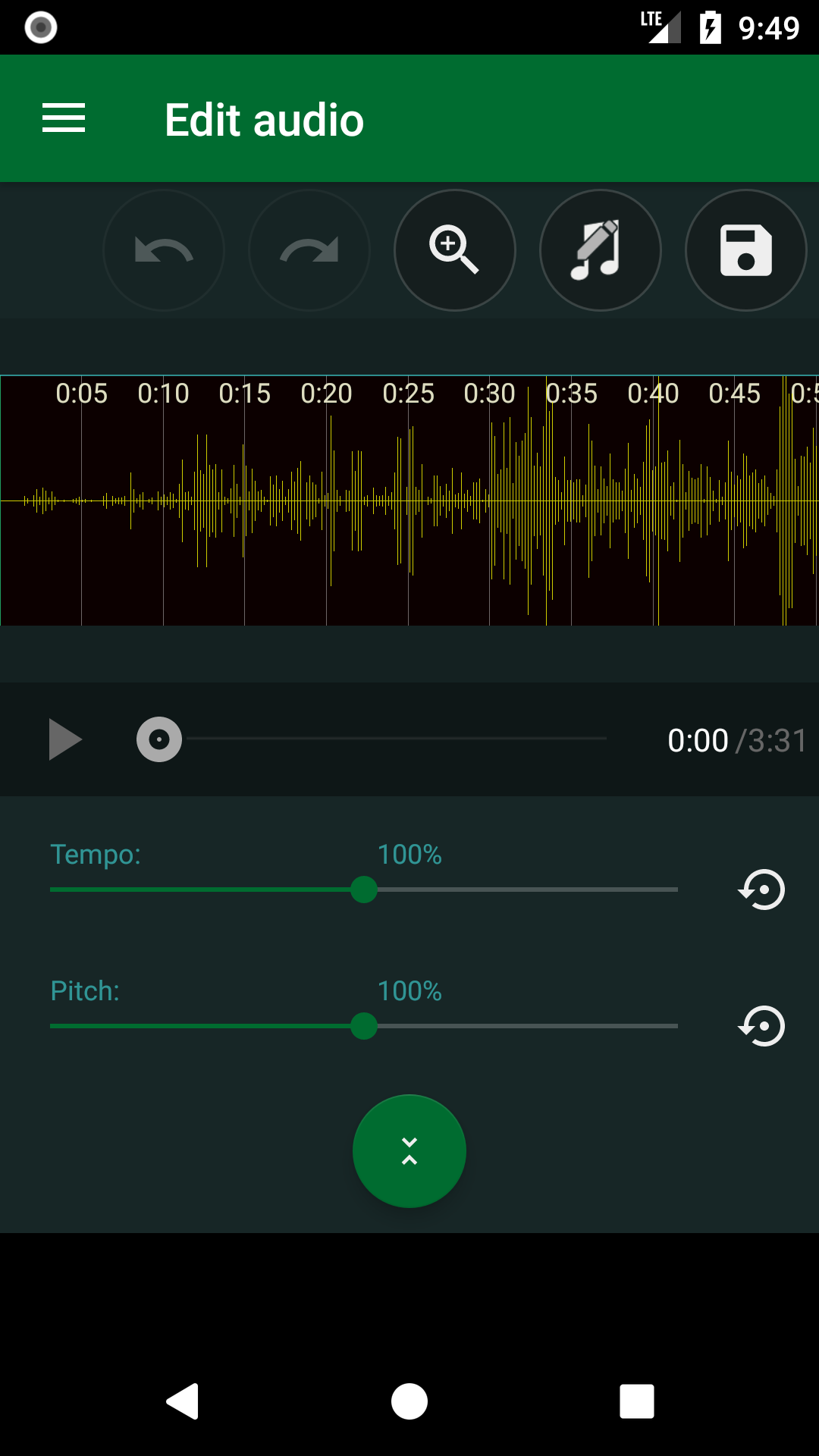 اسکرین شات 2 برنامه Audio Speed Changer