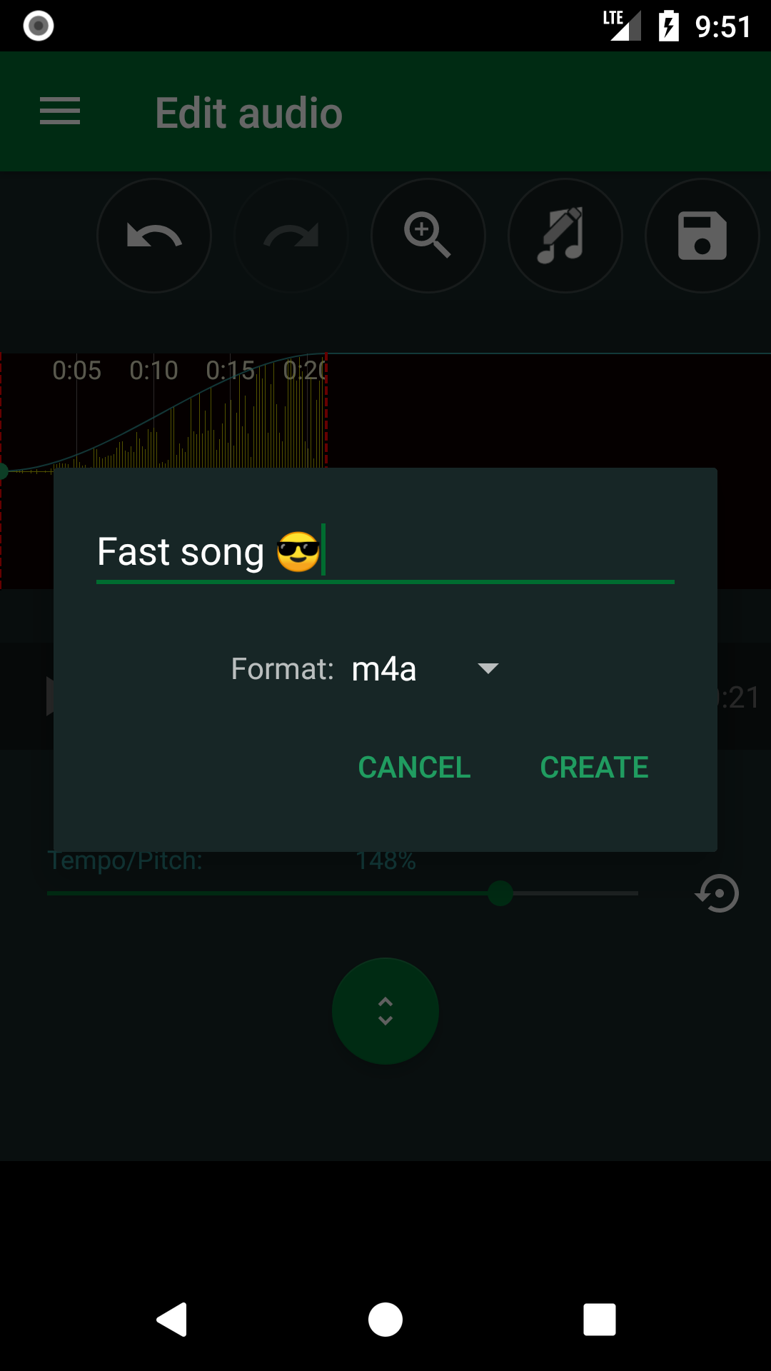 اسکرین شات 5 برنامه Audio Speed Changer