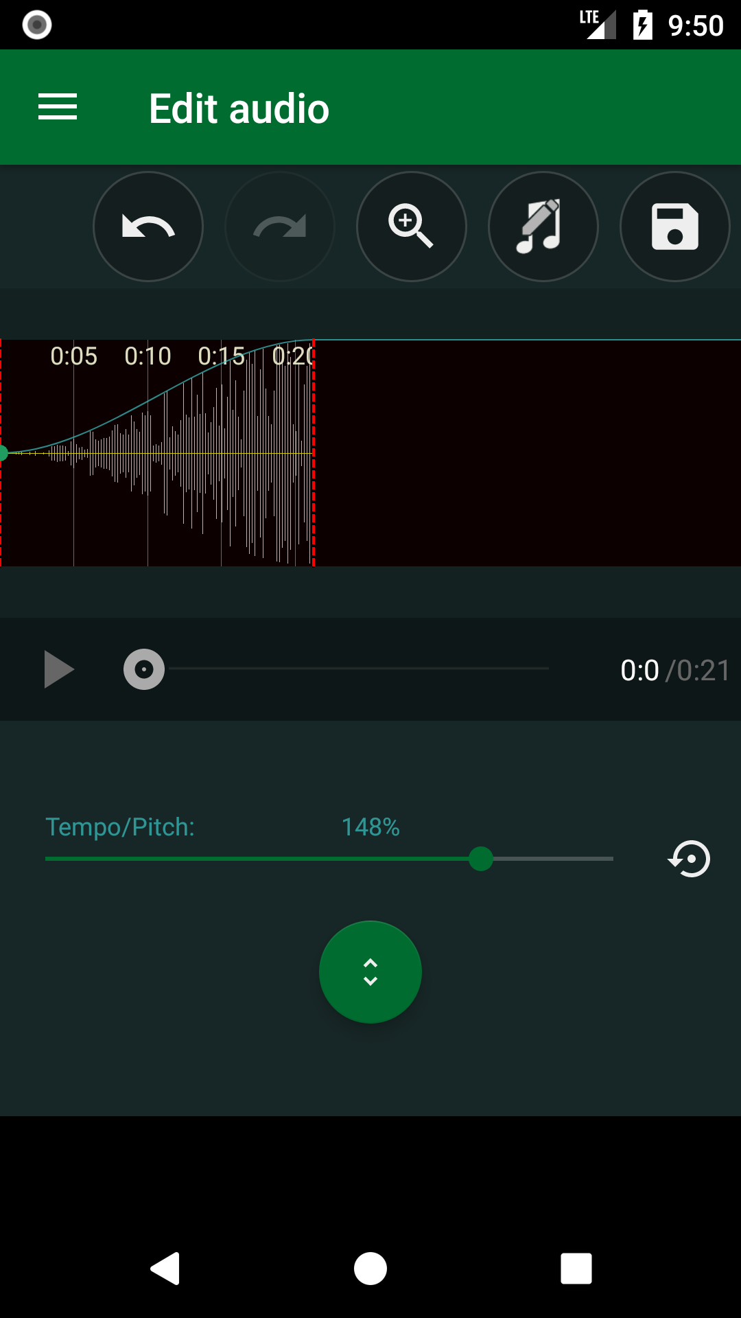 اسکرین شات 4 برنامه Audio Speed Changer