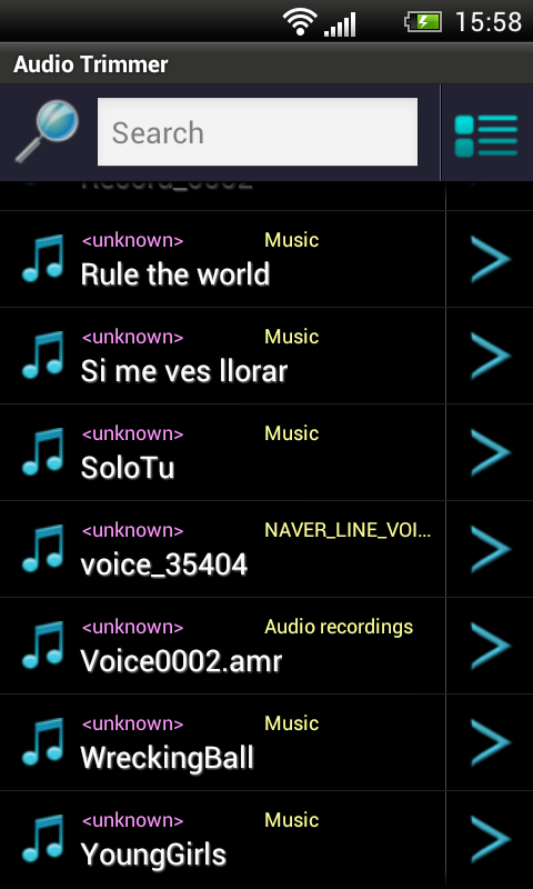اسکرین شات 1 برنامه Music Trimmer