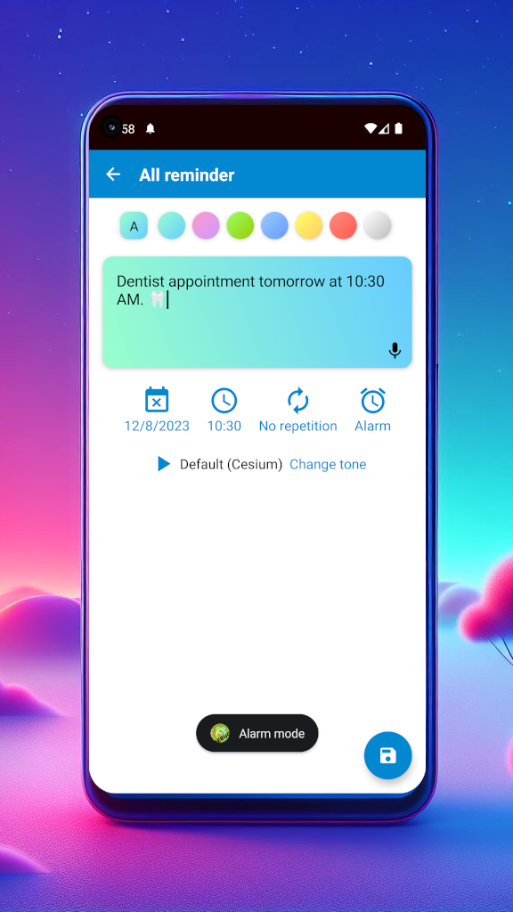 اسکرین شات 4 برنامه All reminder
