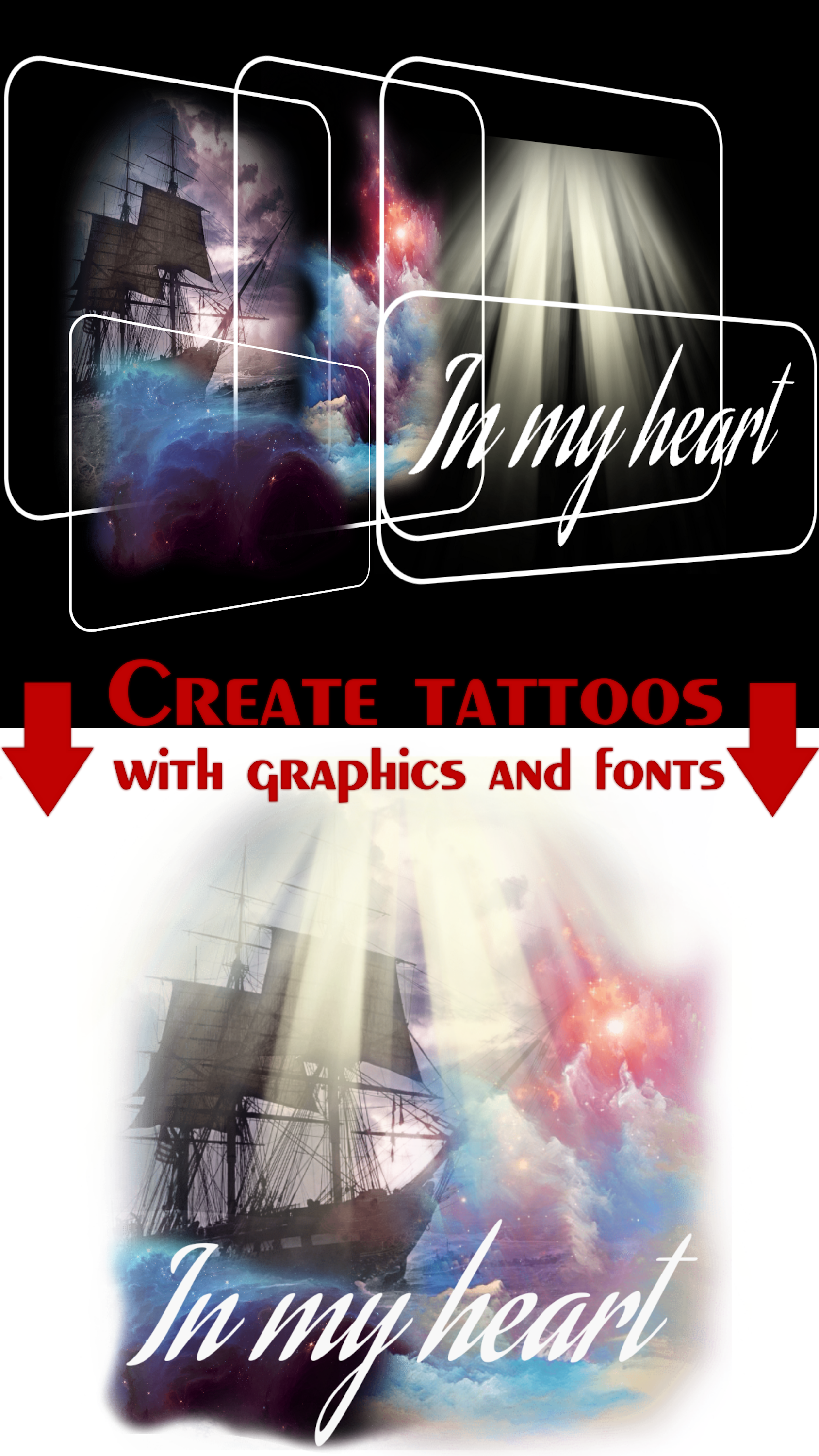 اسکرین شات 8 برنامه Tattoo Font Designer