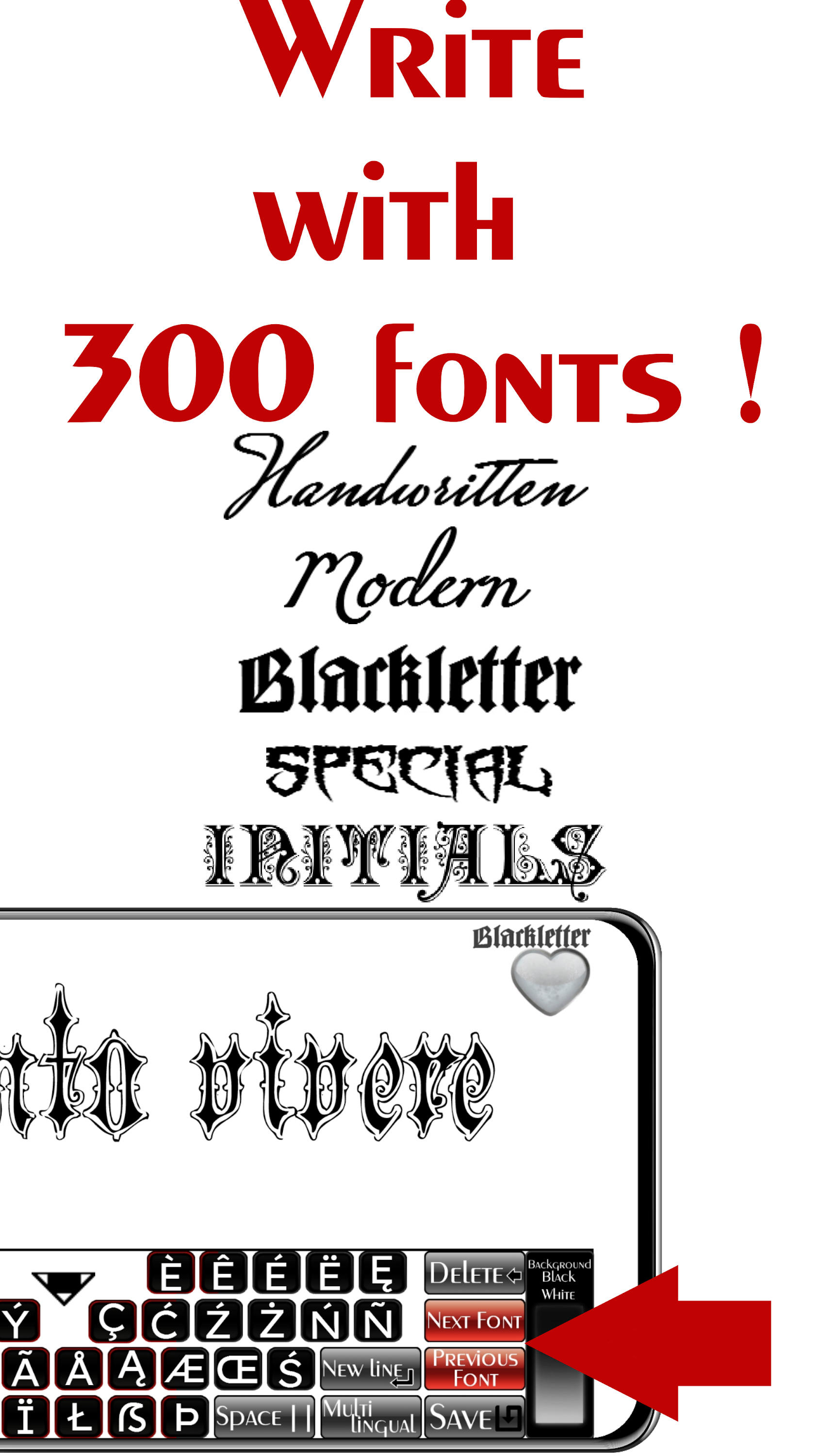 اسکرین شات 3 برنامه Tattoo Font Designer