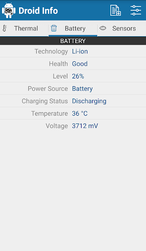 اسکرین شات 7 برنامه Droid Hardware Info