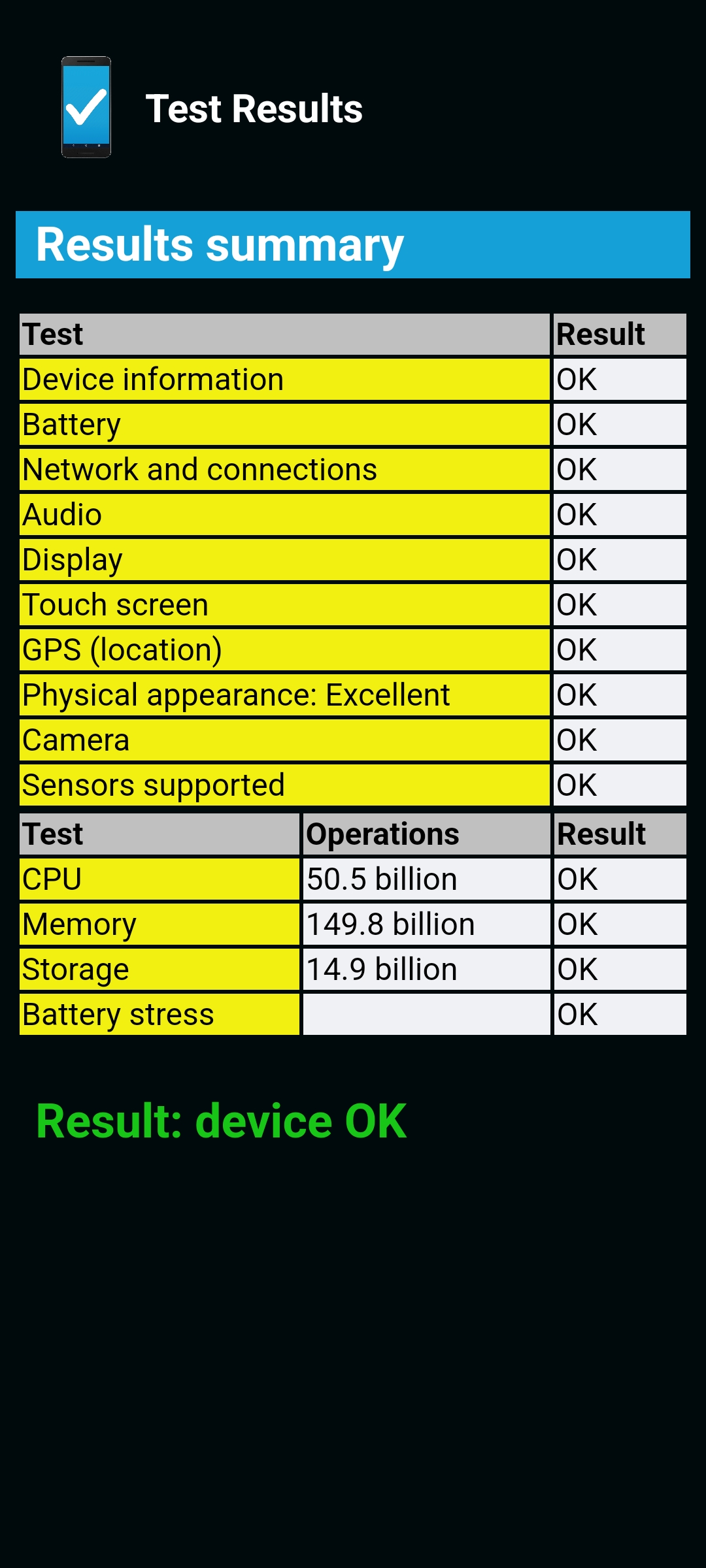 اسکرین شات 8 برنامه Phone Check and Test