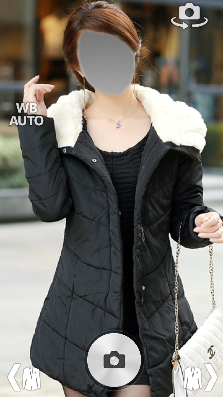 اسکرین شات 2 برنامه Girl Winter Coats Fleece Jacket photo montage