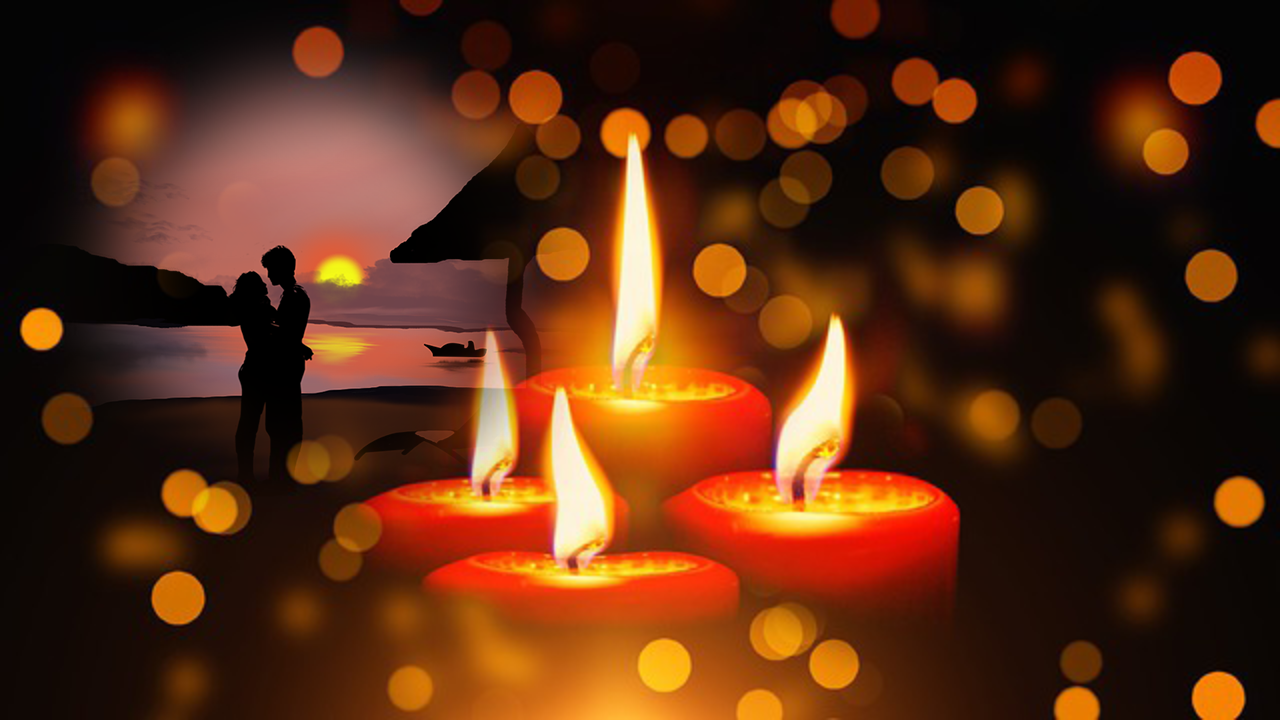 اسکرین شات 2 برنامه candle flame light photo frame