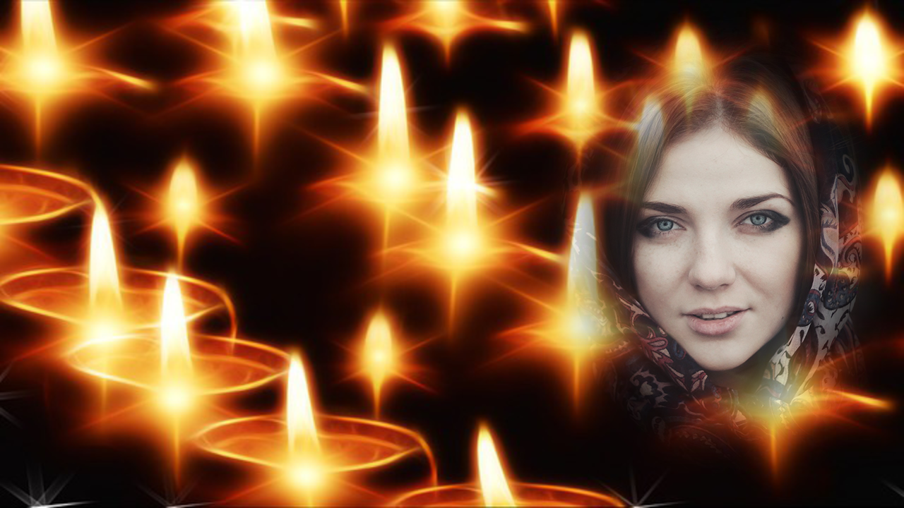 اسکرین شات 7 برنامه candle flame light photo frame