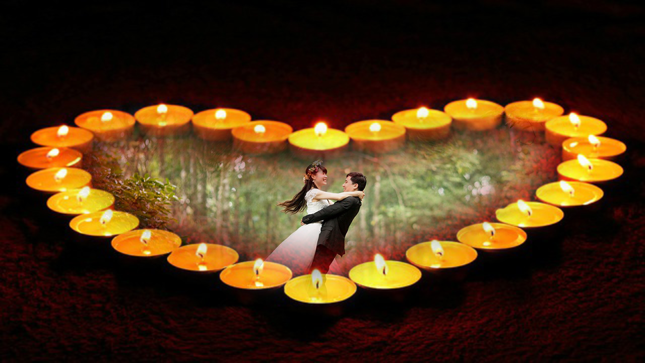 اسکرین شات 3 برنامه candle flame light photo frame