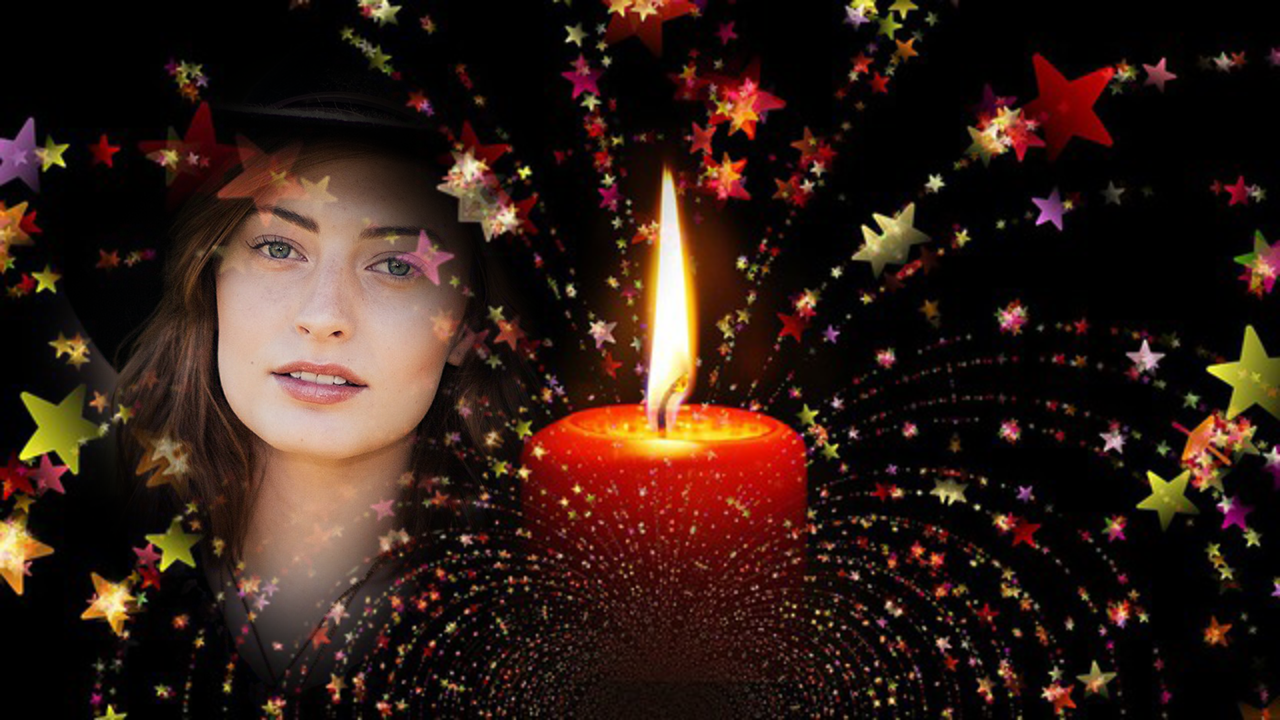 اسکرین شات 4 برنامه candle flame light photo frame