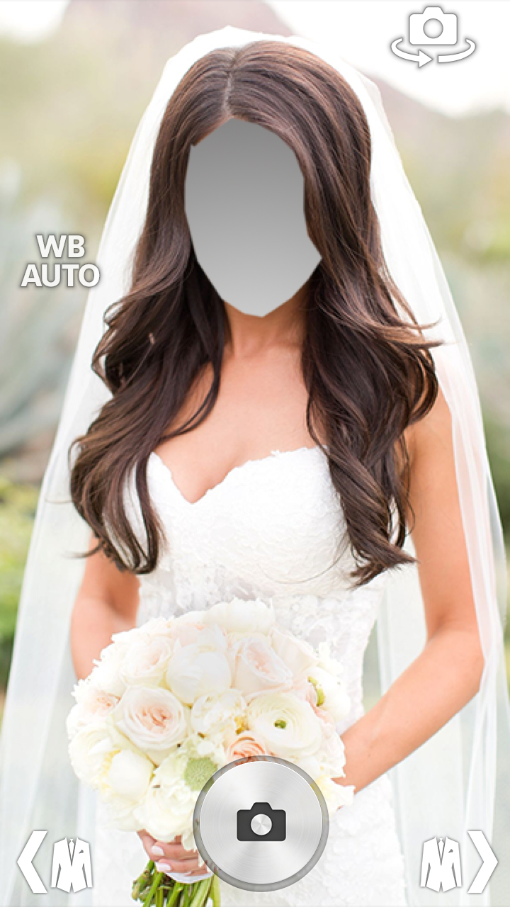اسکرین شات 2 برنامه Bride Wedding Hairstyle Camera