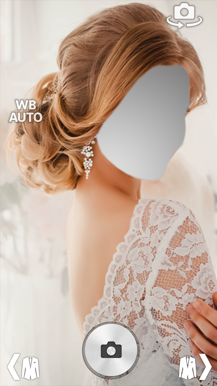 اسکرین شات 1 برنامه Bride Wedding Hairstyle Camera