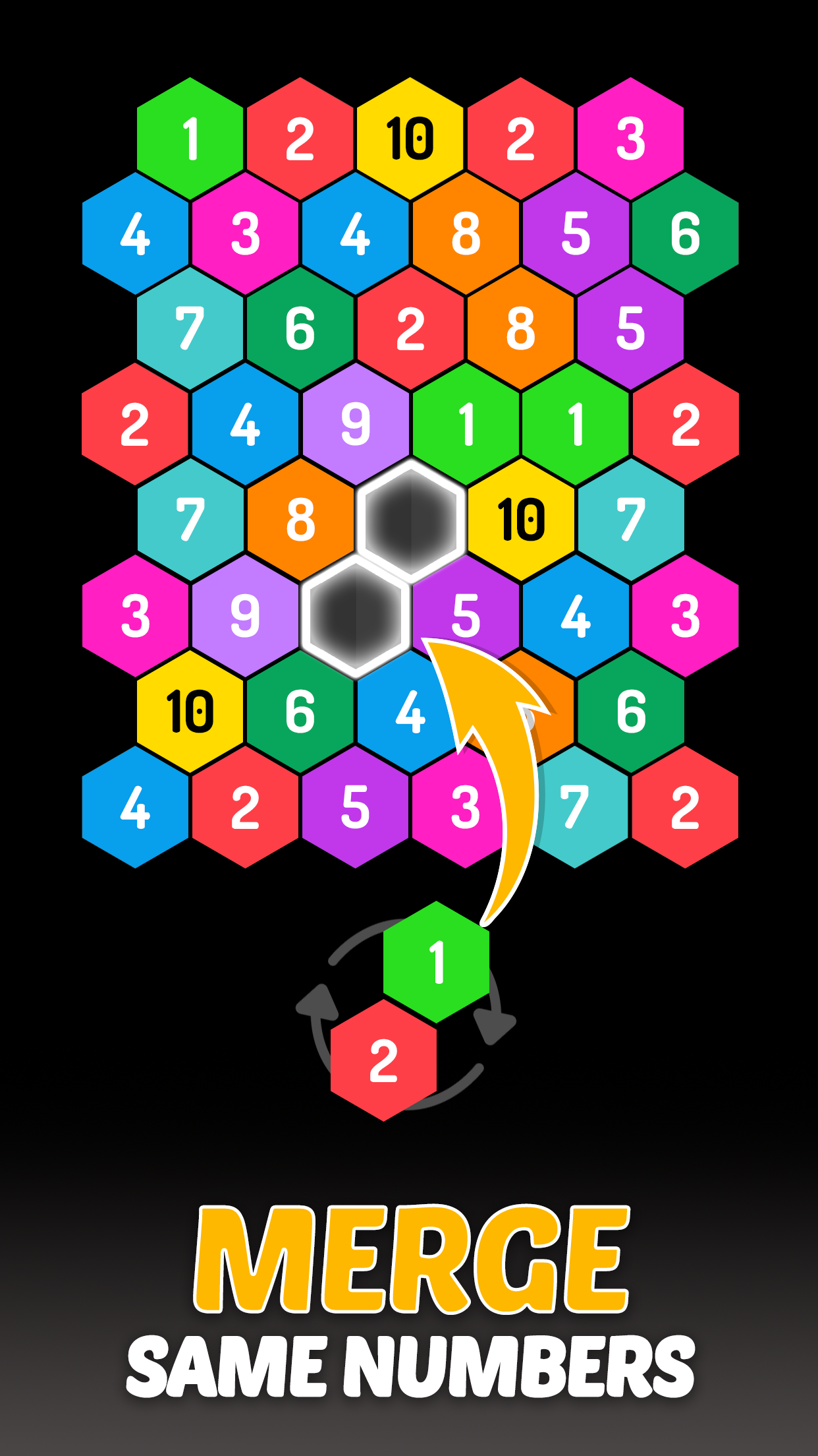 اسکرین شات 1 بازی Merge Hexa - Number Puzzle
