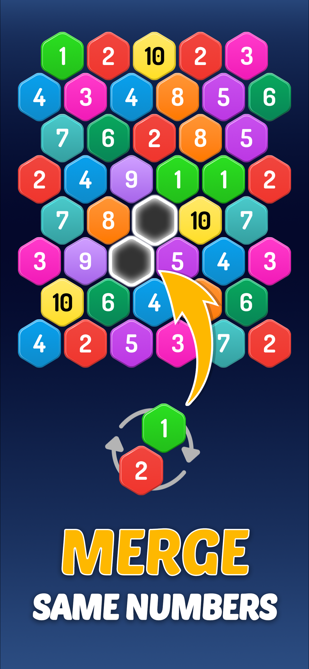 اسکرین شات 1 بازی Merge Hexa™ Number Puzzle Game