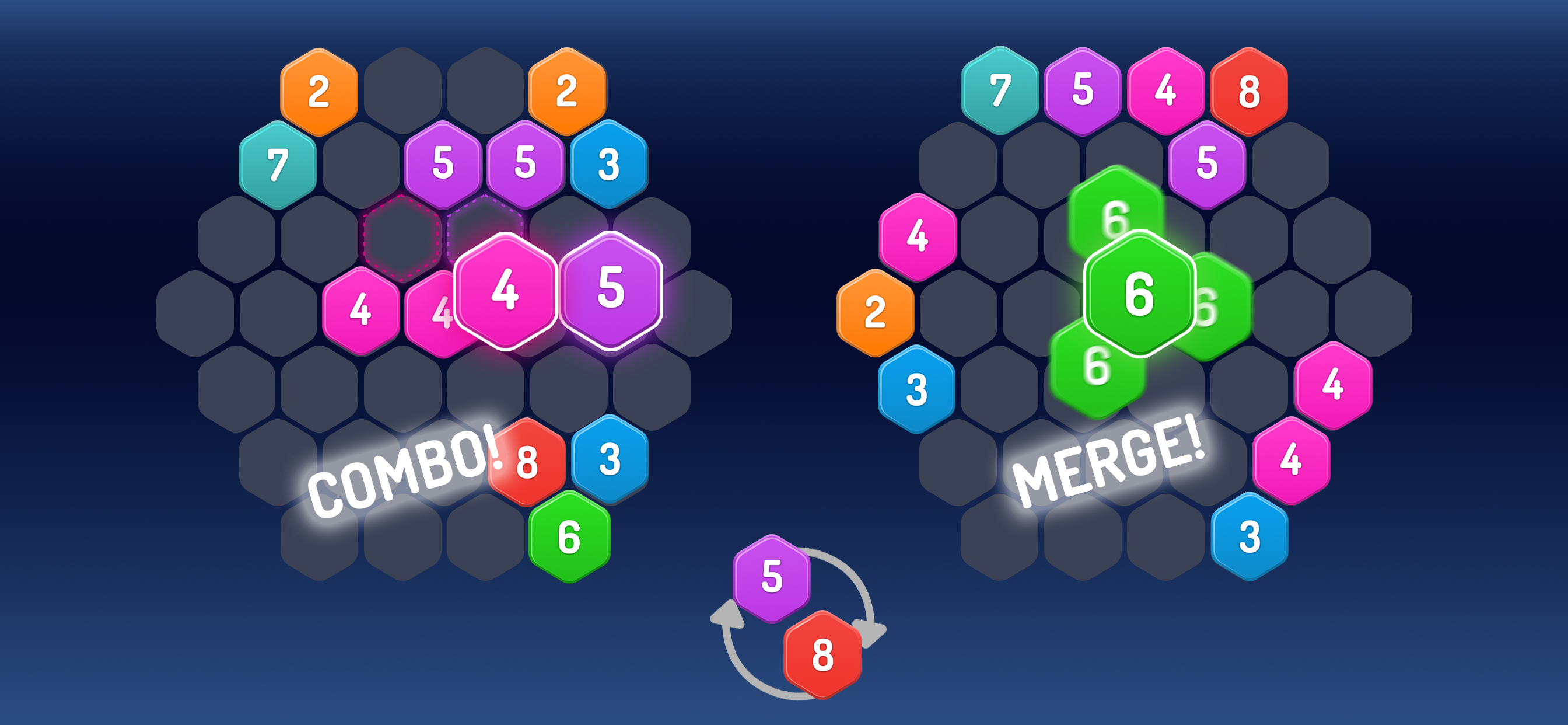 اسکرین شات 7 بازی Merge Hexa™ Number Puzzle Game
