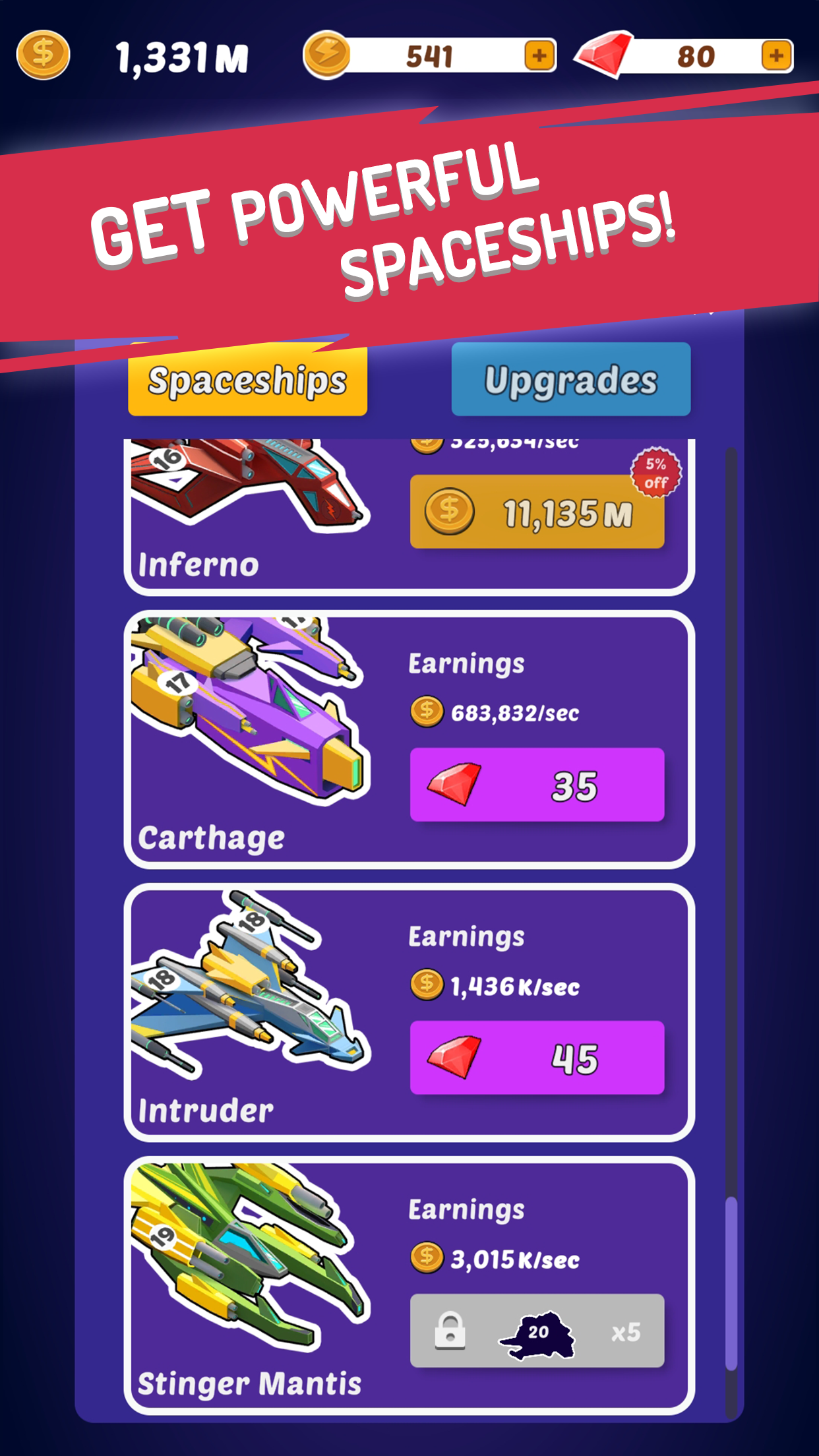 اسکرین شات 4 بازی Merge Spaceships - Idle Space