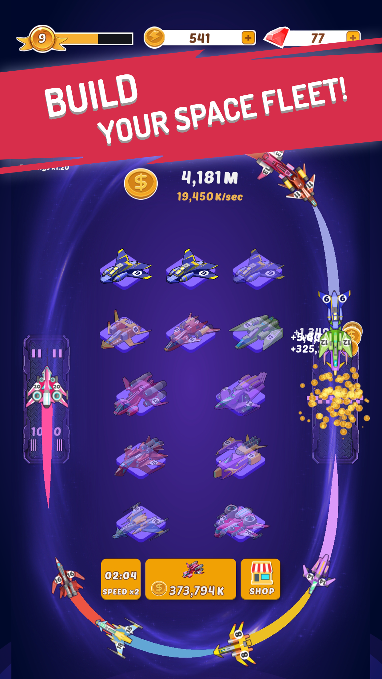 اسکرین شات 1 بازی Merge Spaceships - Idle Space