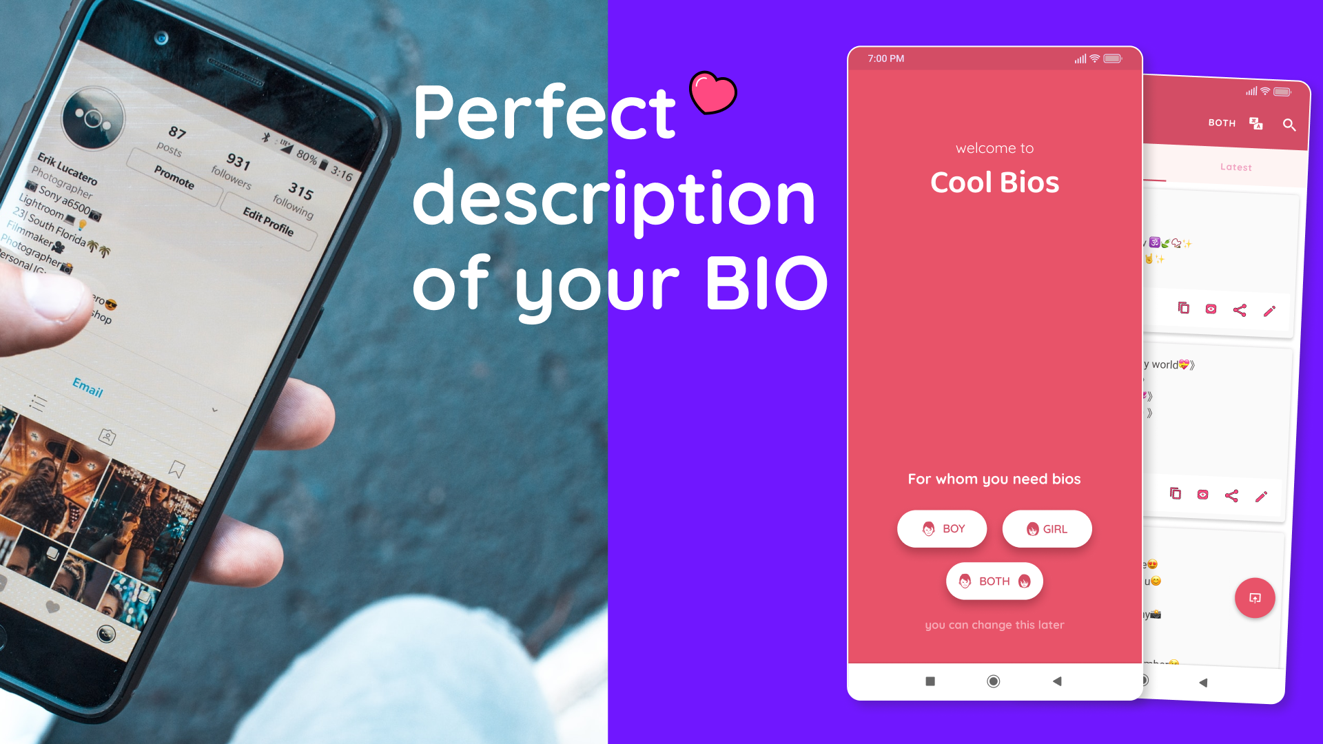 اسکرین شات 1 برنامه Cool Bio Quotes Ideas