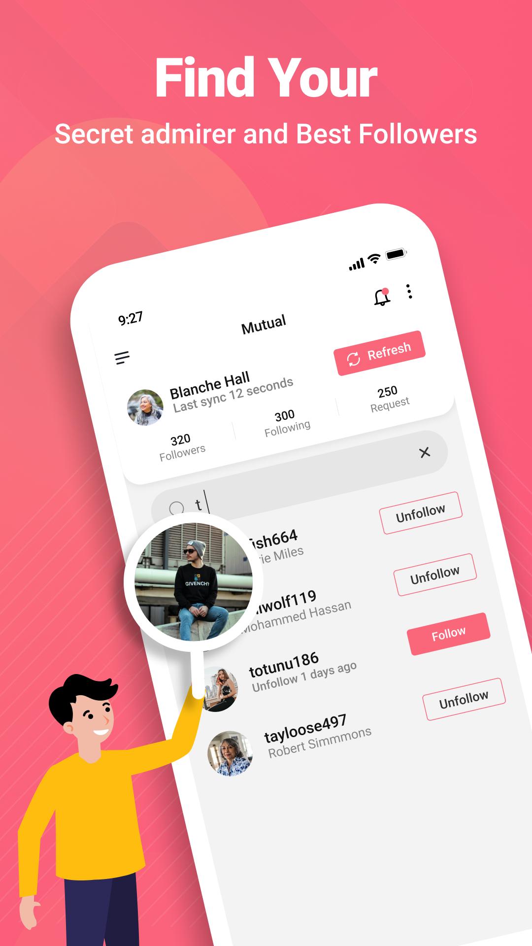 اسکرین شات 4 برنامه Followers & Unfollowers