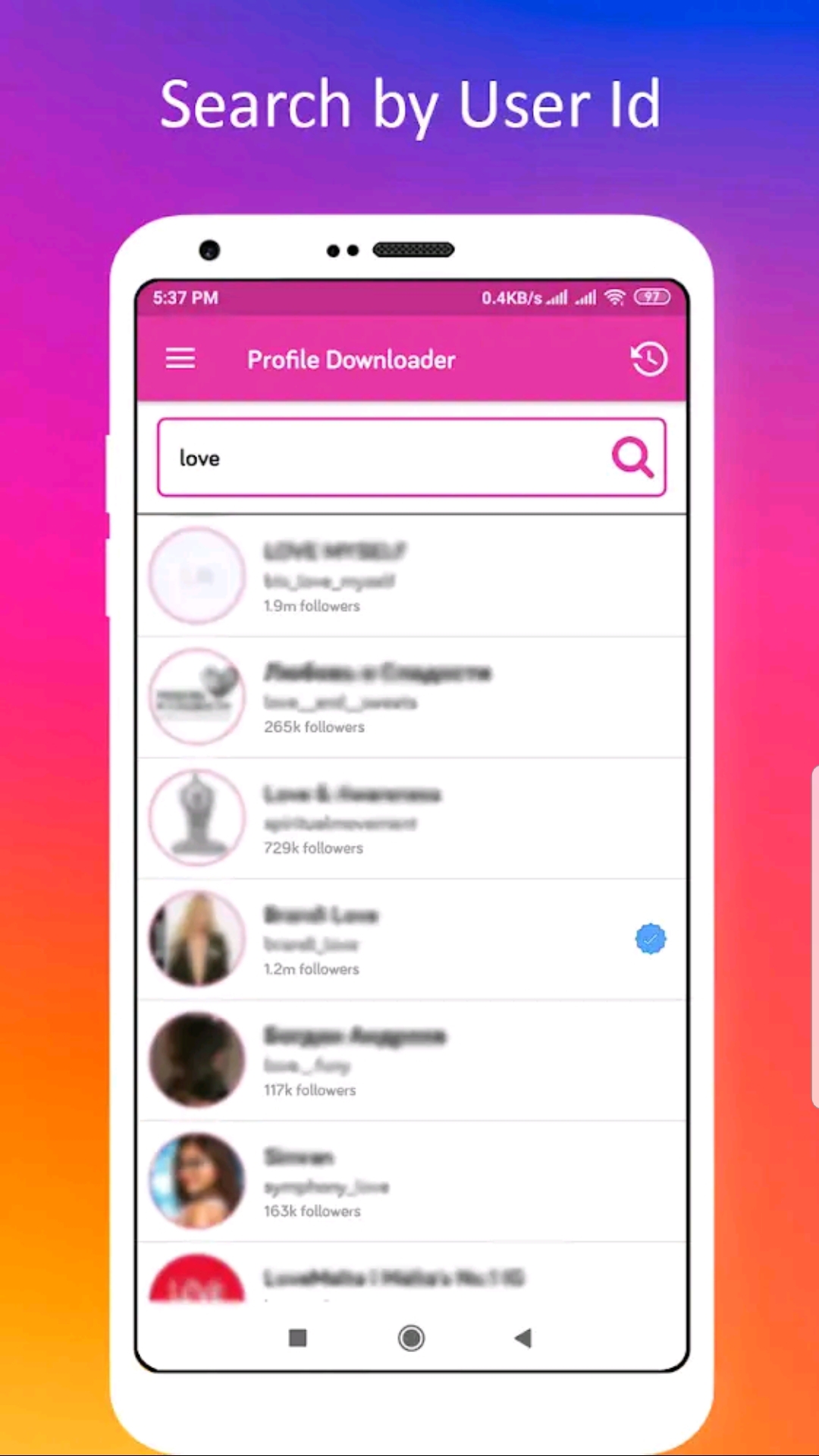 اسکرین شات 1 برنامه دانلود عکس پروفایل اینستا+پست