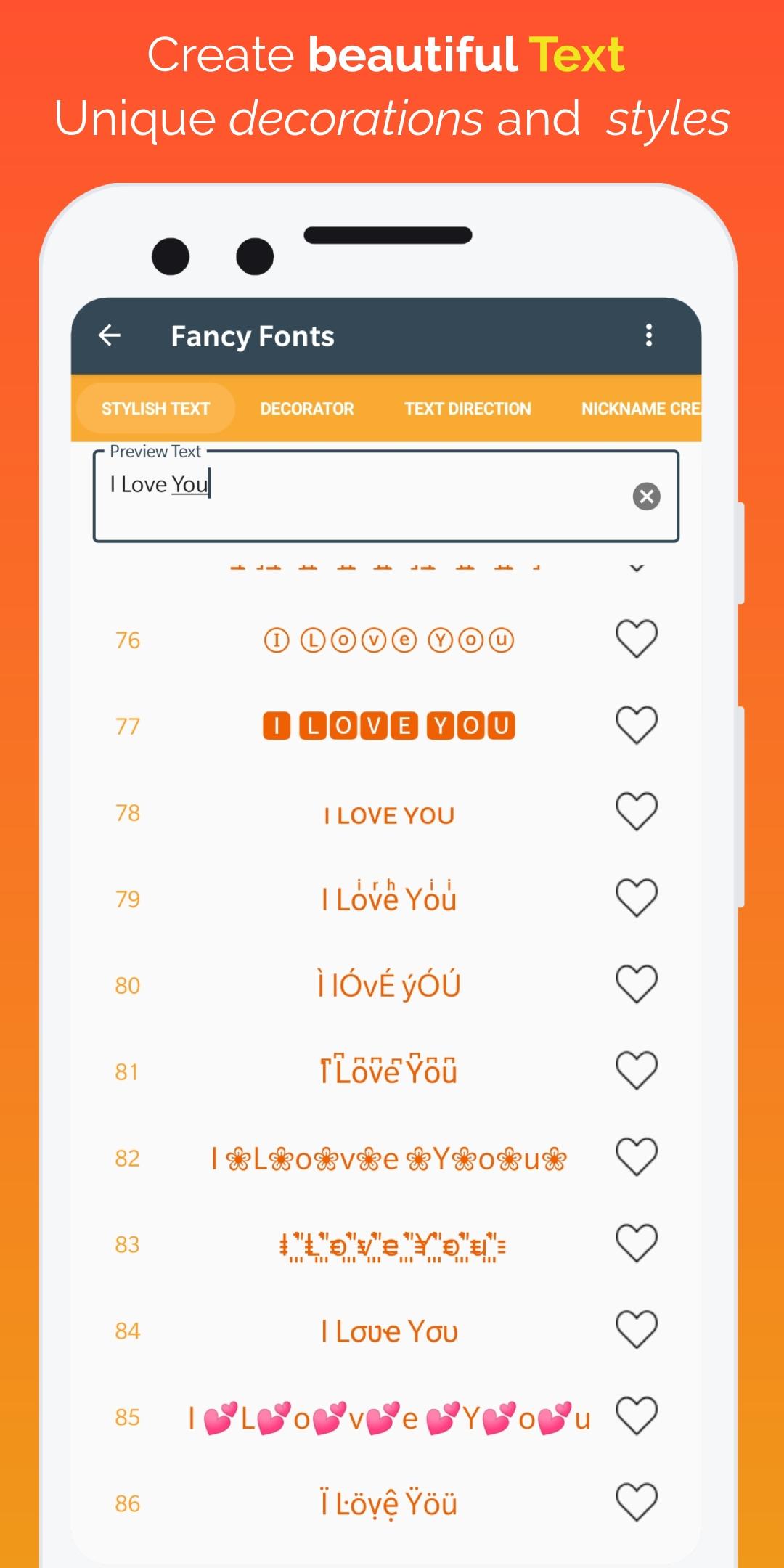 اسکرین شات 1 برنامه Stylish Fancy Text - Fonts
