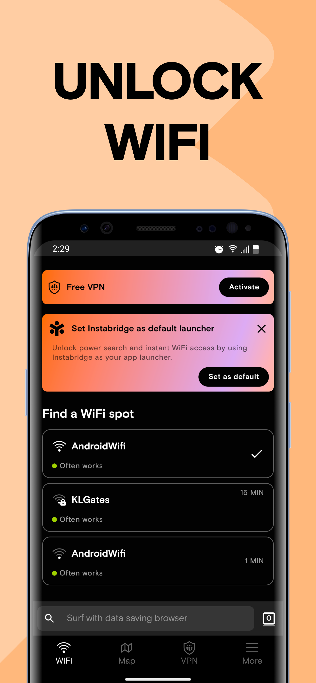 اسکرین شات 2 برنامه Instabridge: WiFi Hotspot Map