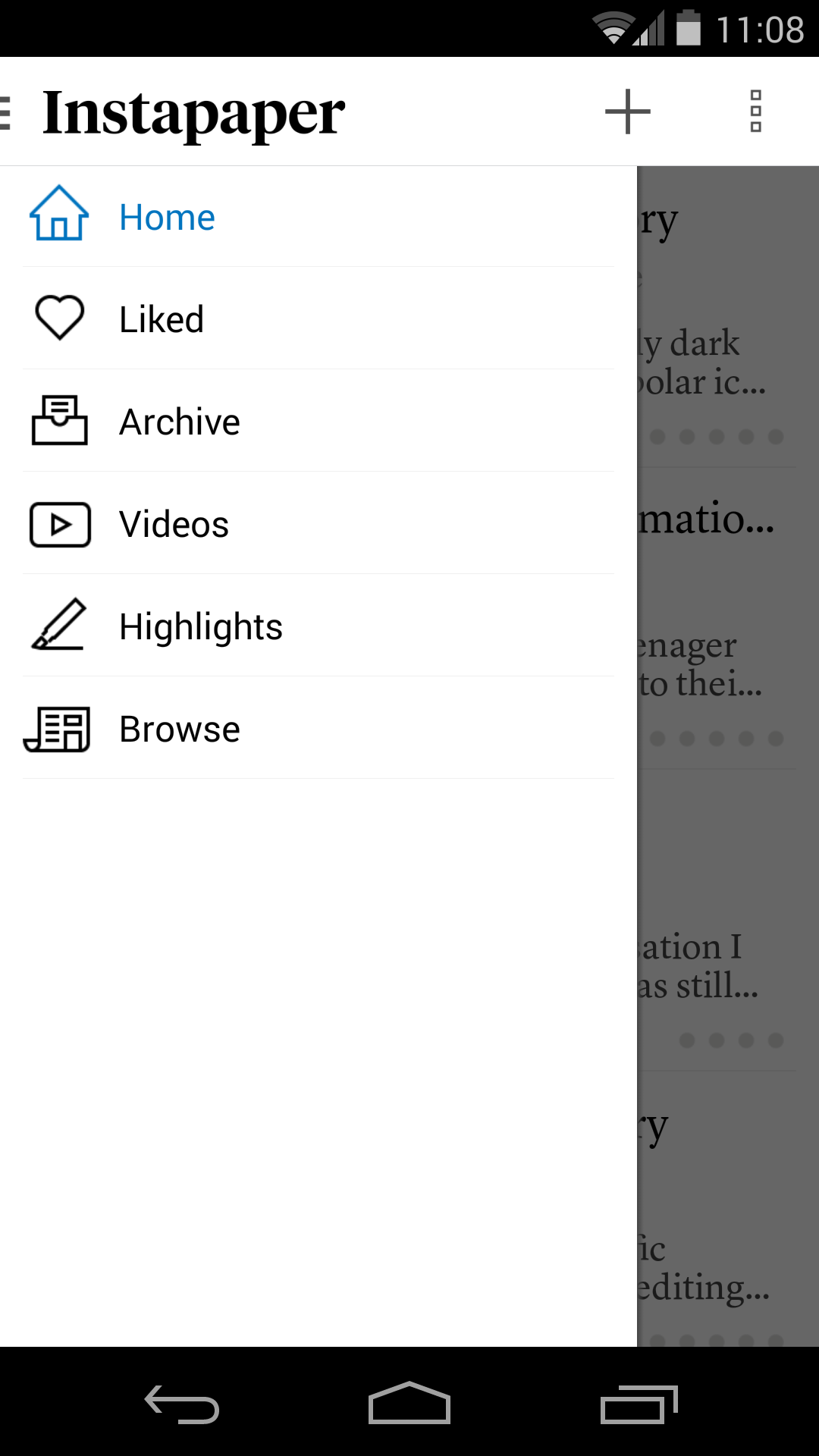 اسکرین شات 6 برنامه Instapaper