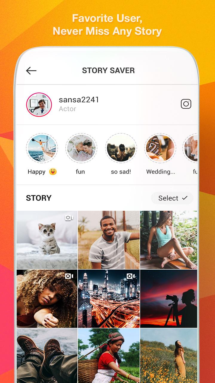 اسکرین شات 5 برنامه Story Saver