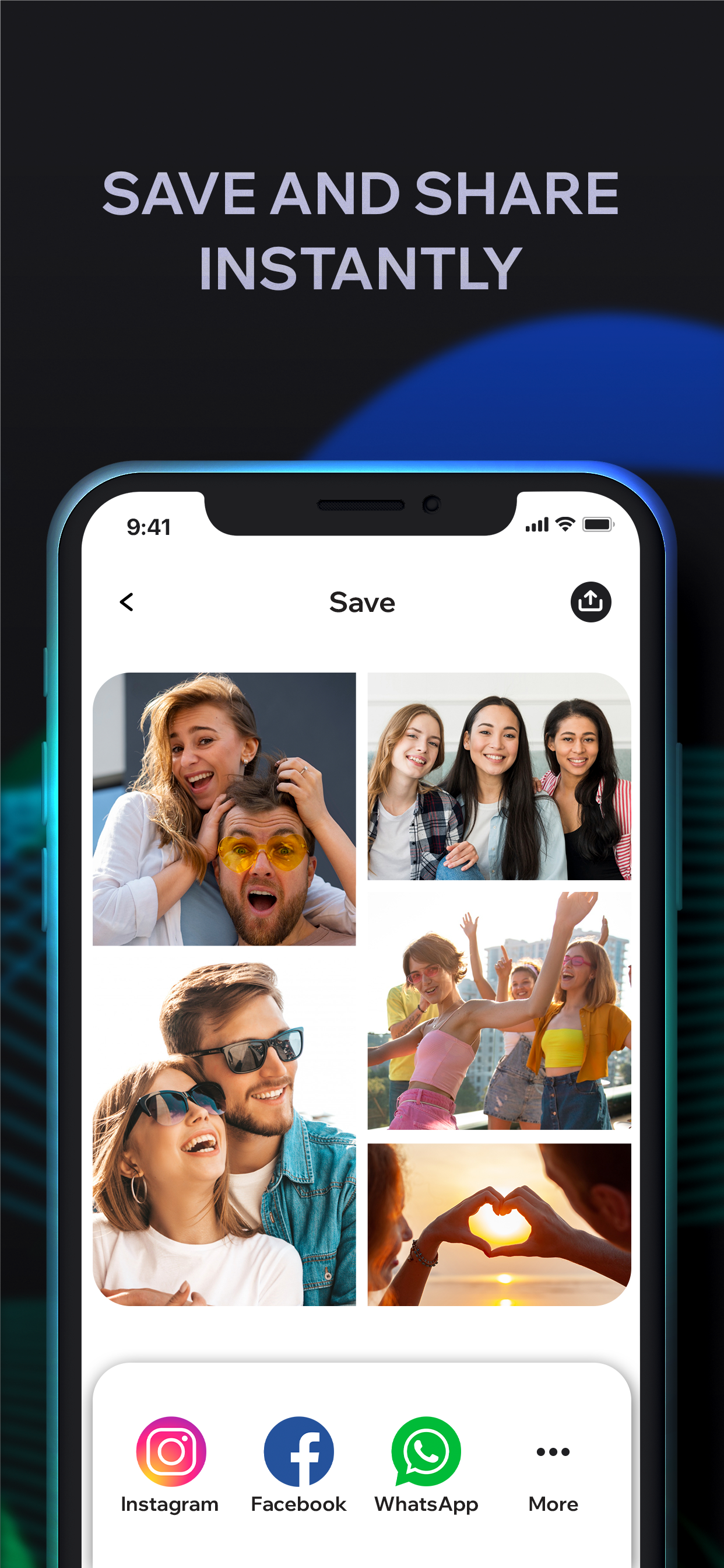 اسکرین شات 6 برنامه Collage video maker & photo