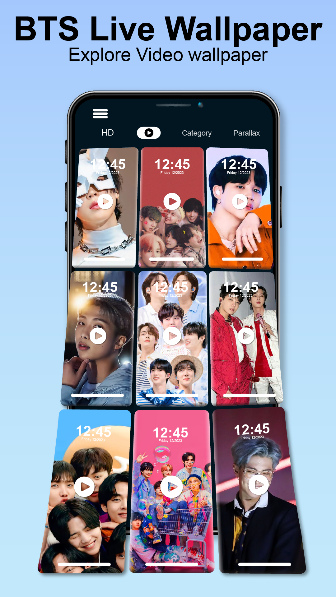 اسکرین شات 3 برنامه BTS Video Wallpapers Live 4k