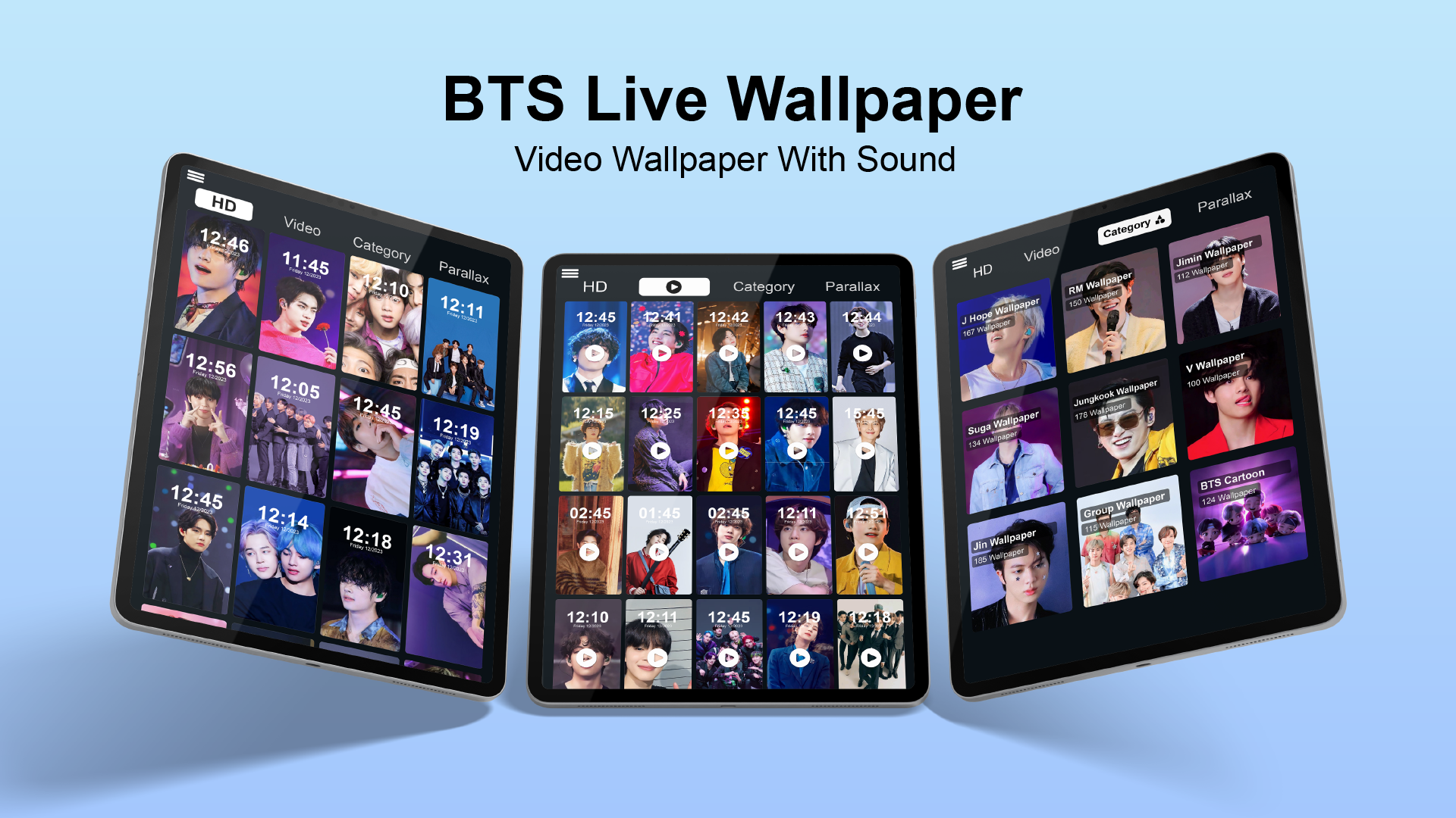 اسکرین شات 1 برنامه BTS Video Wallpapers Live 4k