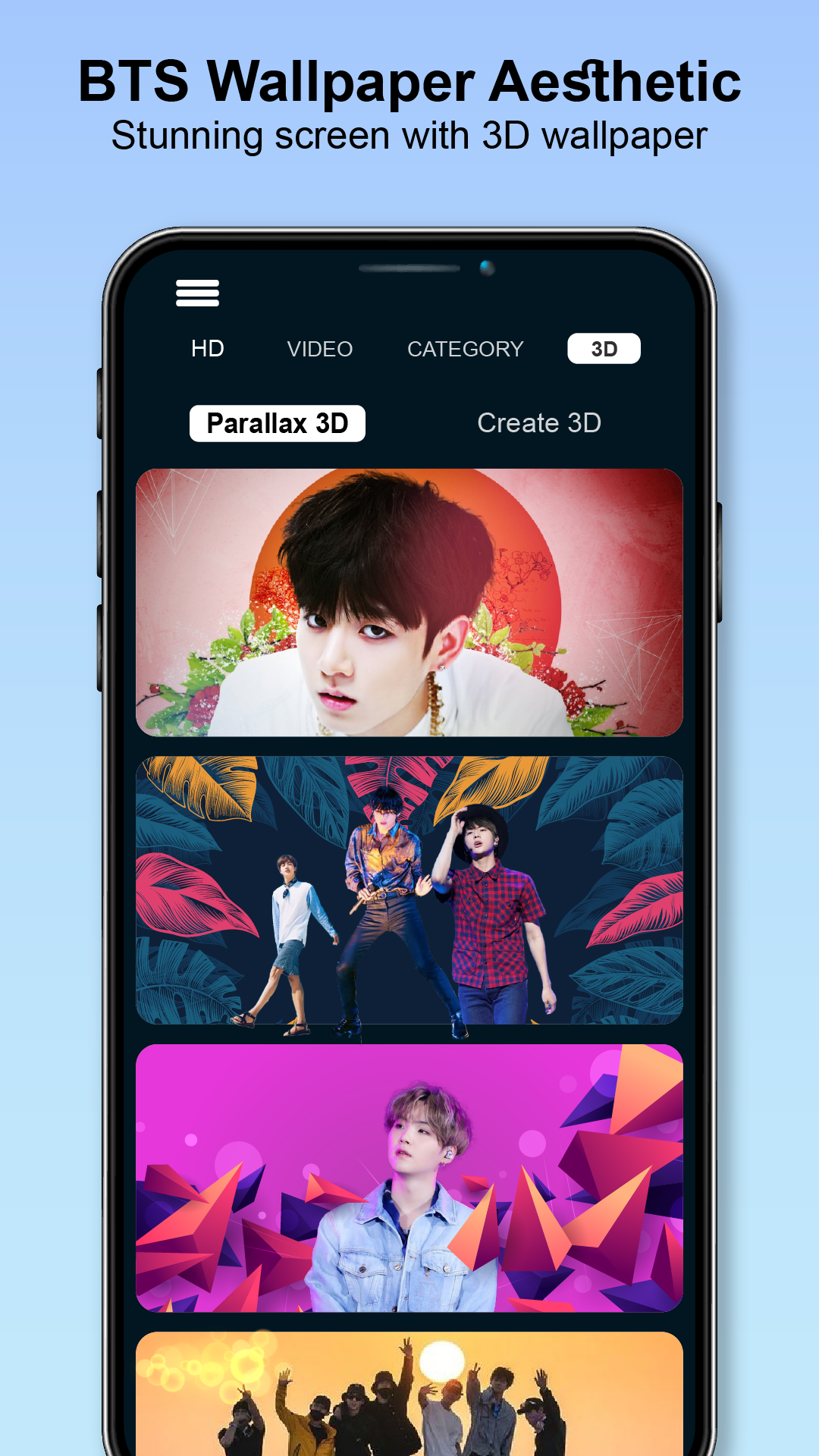 اسکرین شات 5 برنامه BTS Video Wallpapers Live 4k