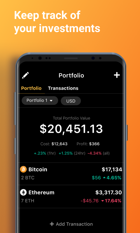 اسکرین شات 7 برنامه Crypto Tracker, News & Charts