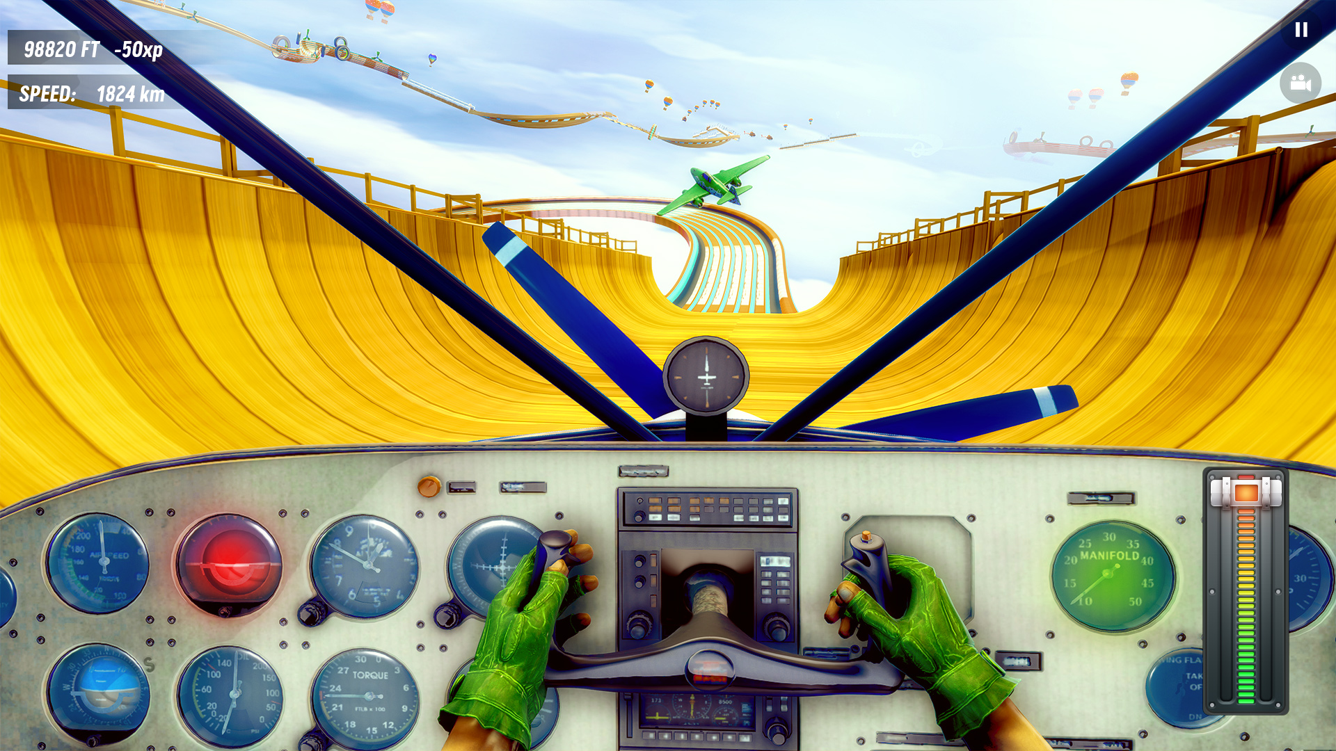 اسکرین شات 3 برنامه Plane Stunt Racing Plane Games