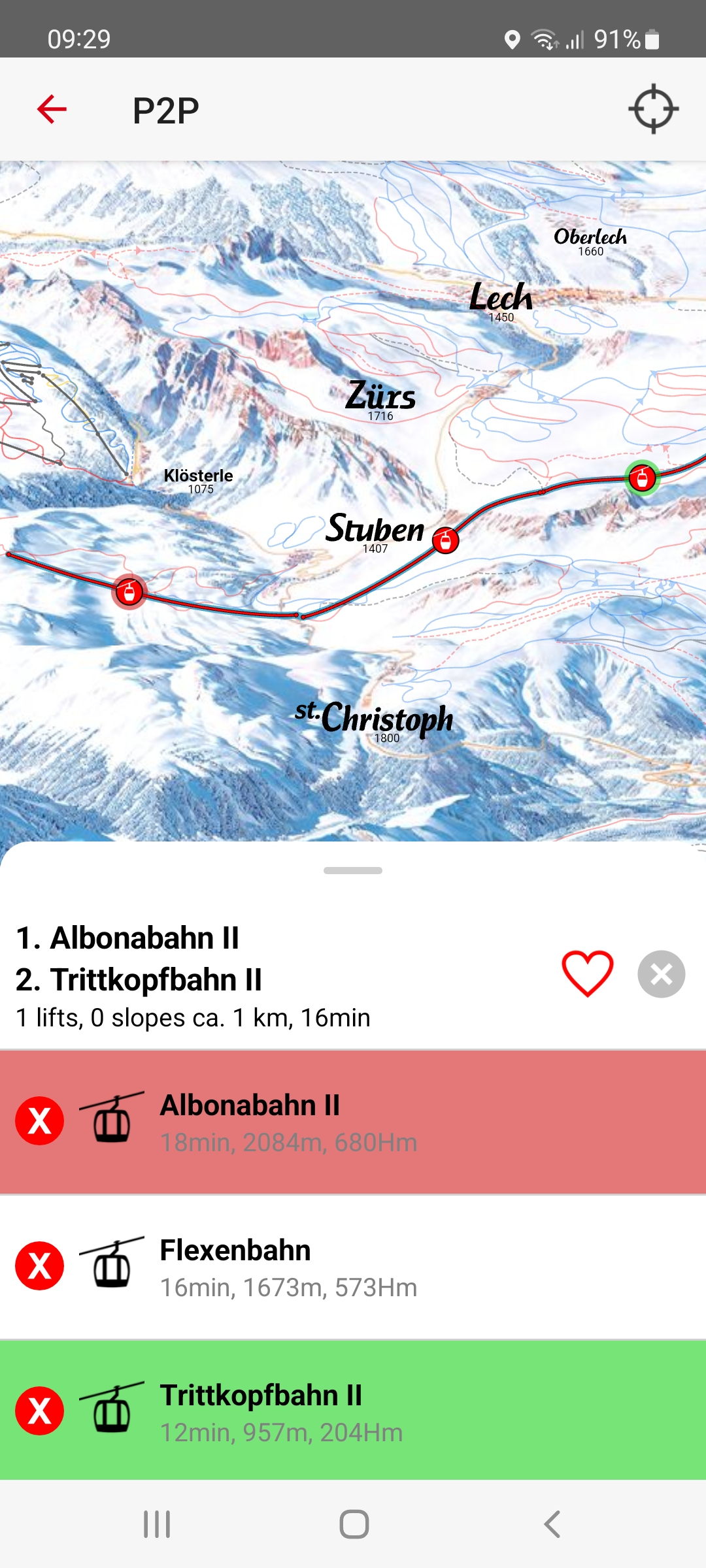 اسکرین شات 3 برنامه Ski Arlberg