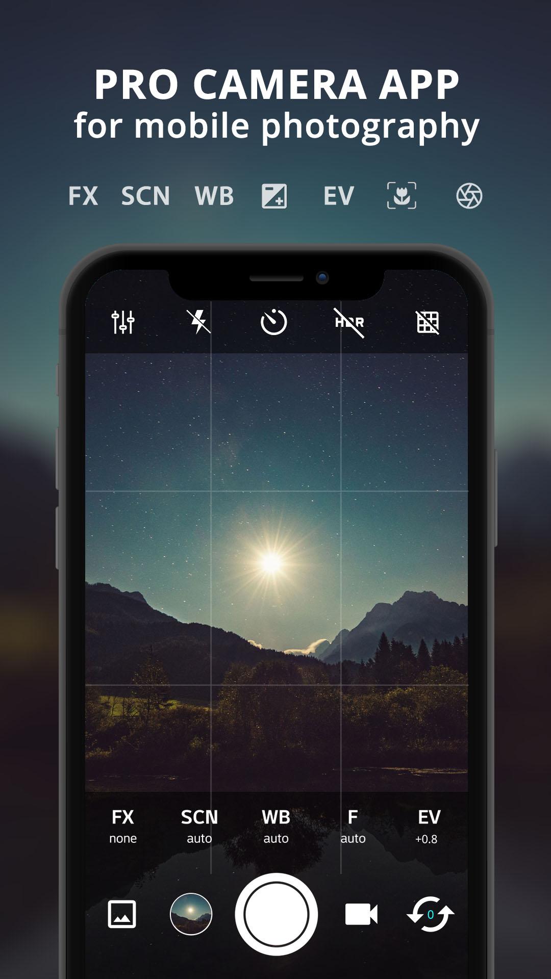 اسکرین شات 1 برنامه ProCam X - Lite :HD Camera Pro