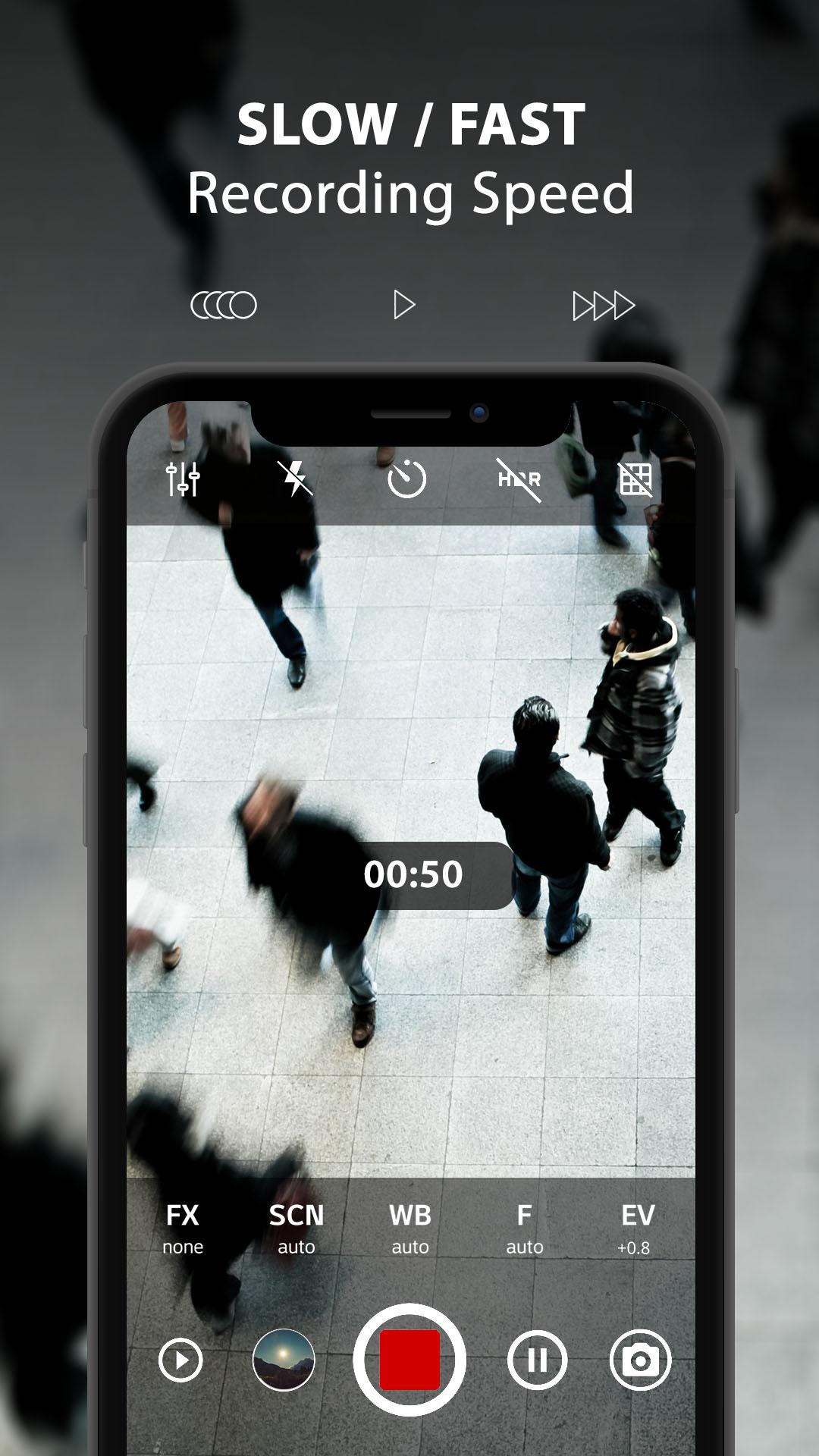 اسکرین شات 5 برنامه ProCam X - Lite :HD Camera Pro