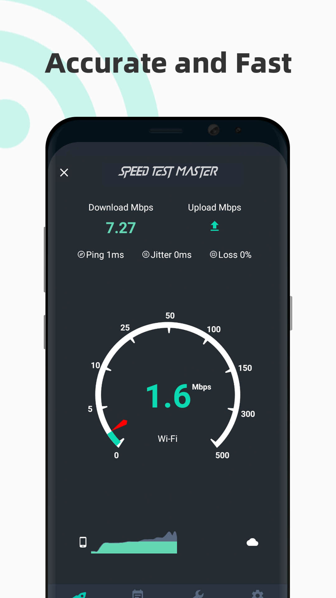 اسکرین شات 1 برنامه Speed test - Speed Test Master