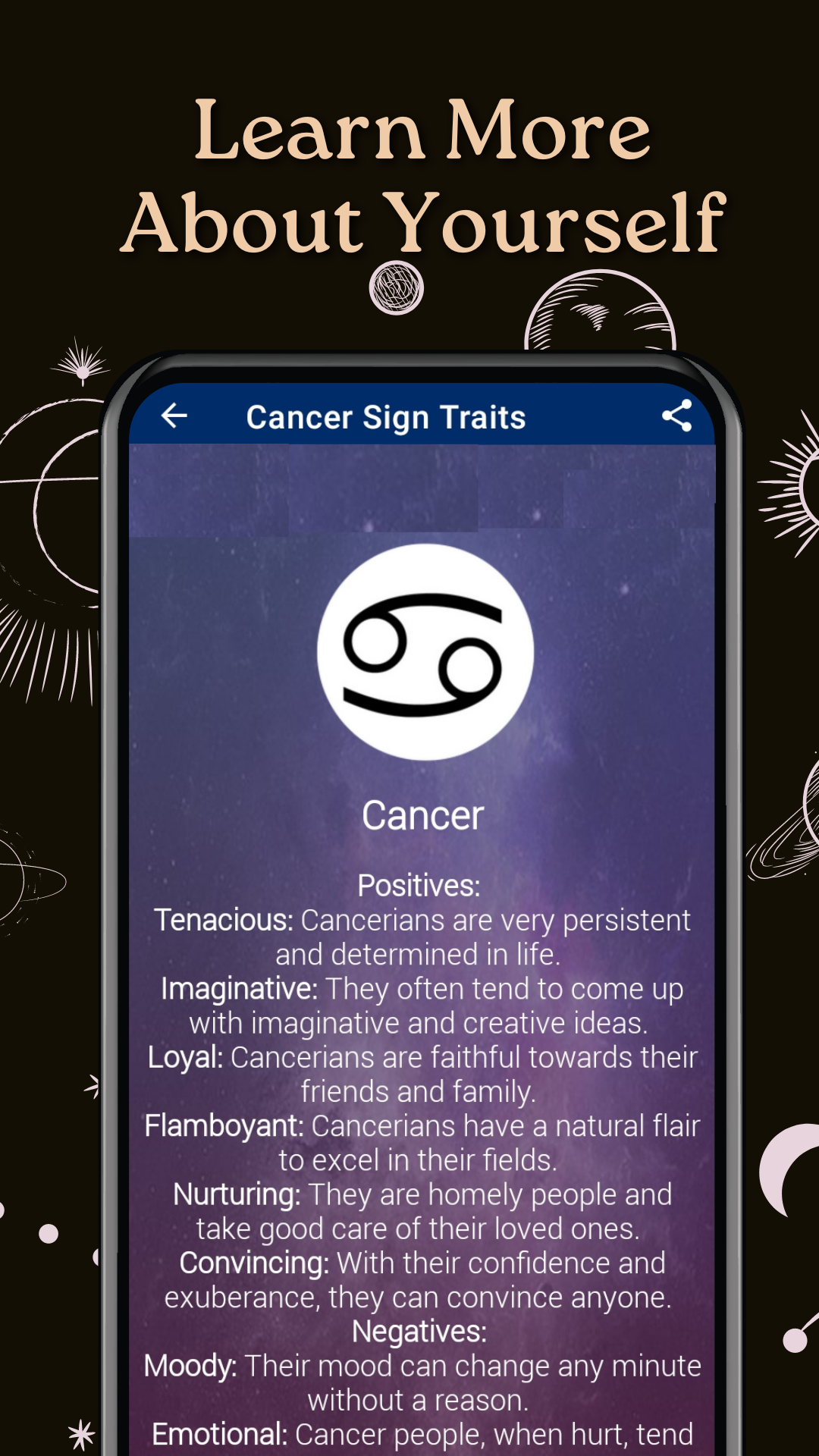 اسکرین شات 5 برنامه Astrology & Zodiac Dates Signs