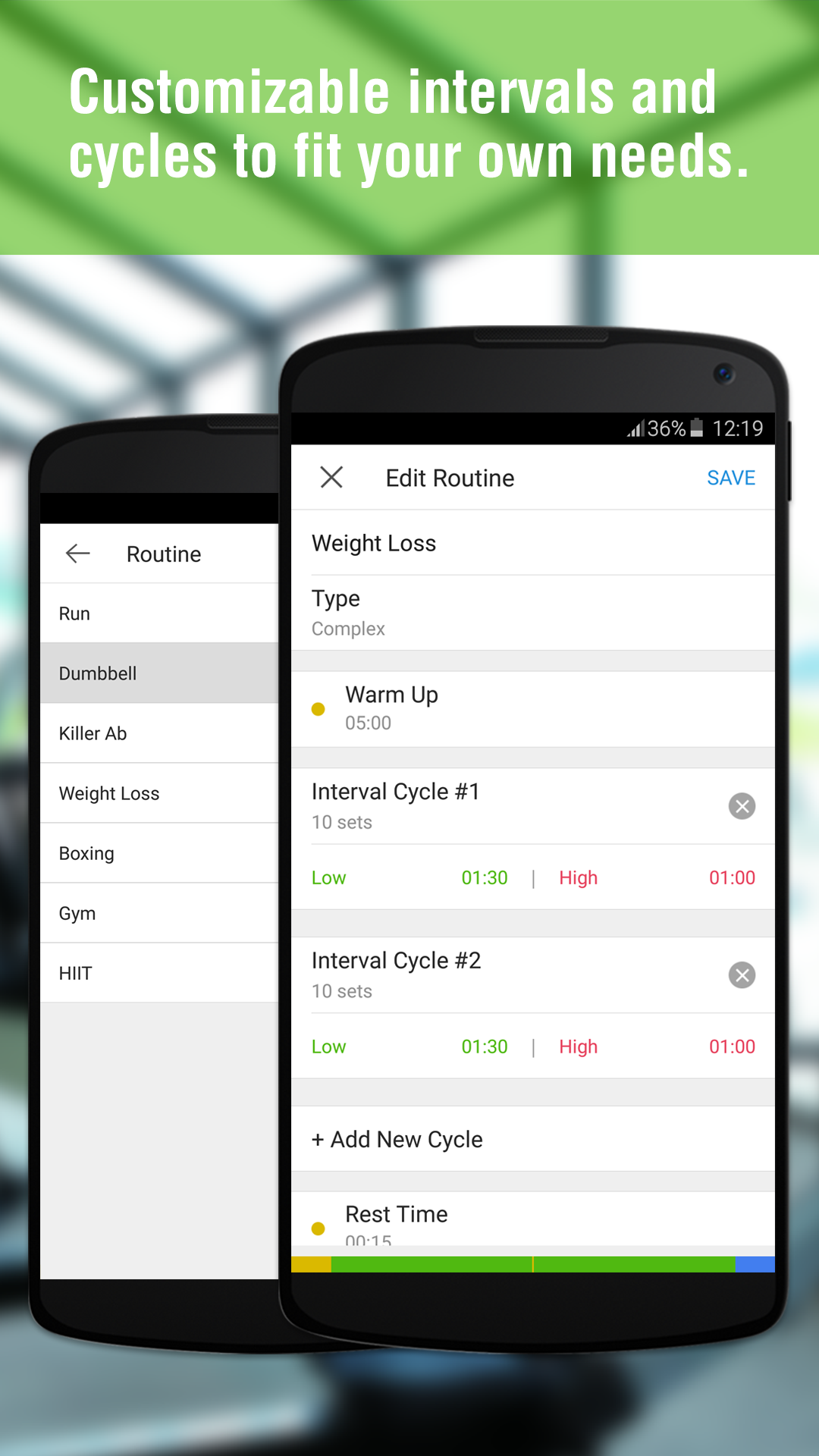 اسکرین شات 2 برنامه Interval Timer － HIIT Training